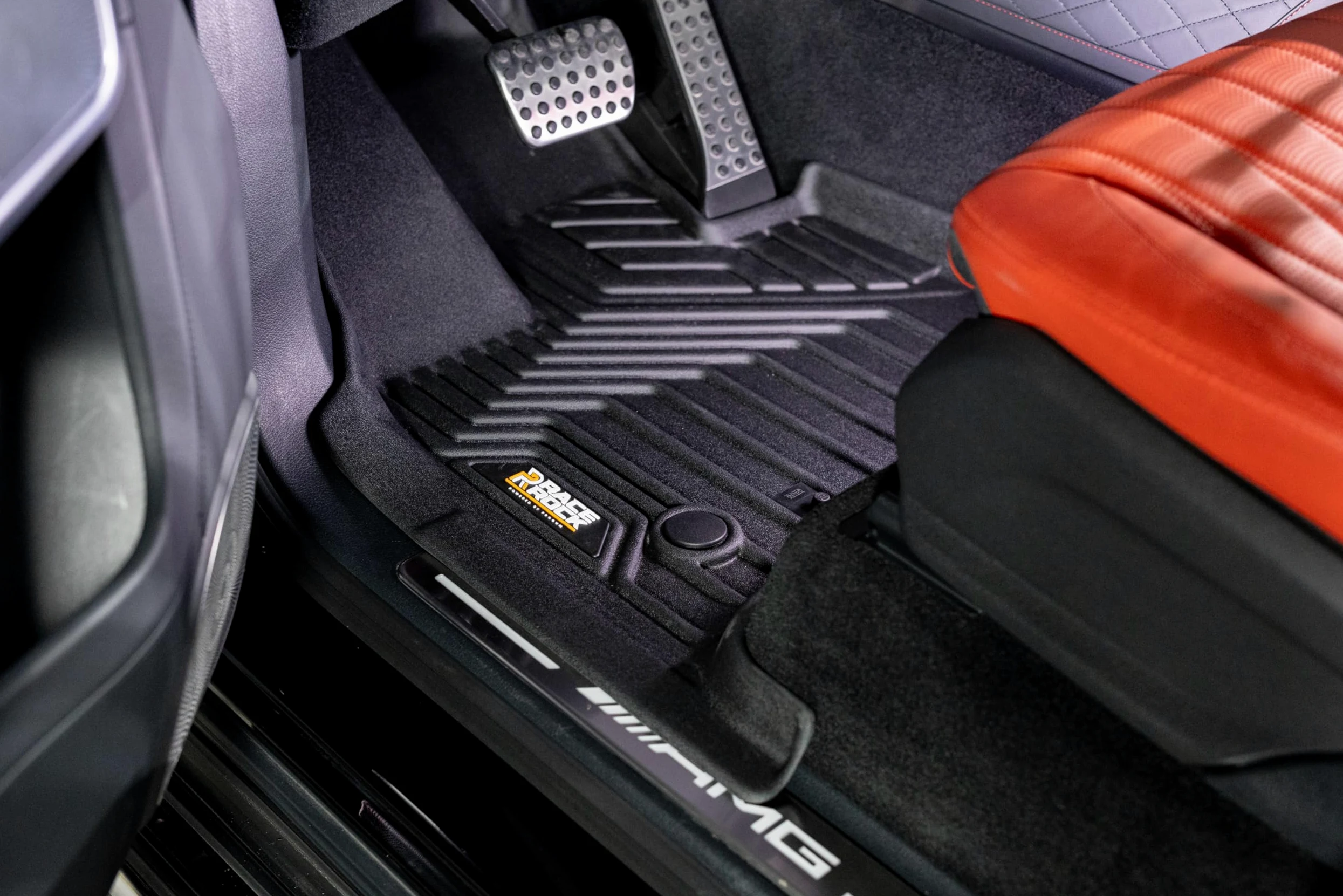 FROGUM Race Rock Alfombrillas para Coche 2 en 1 TPE + Terciopelo Alfombras para Volkswagen Tiguan II 2016-2024| Los Bordes Altos hasta 20cm