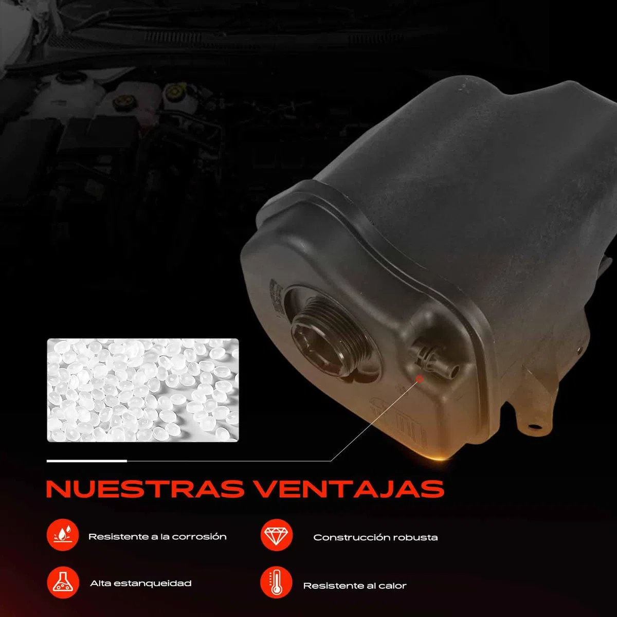 Frankberg Depósito de compensación depósito de refrigerante Compatible con X5 F15 F85 3.0L X5 E70 3.0L X6 E71 E72 3.0L X6 F16 F86 3.0L X5 E70 4.8L Replace# 603-361