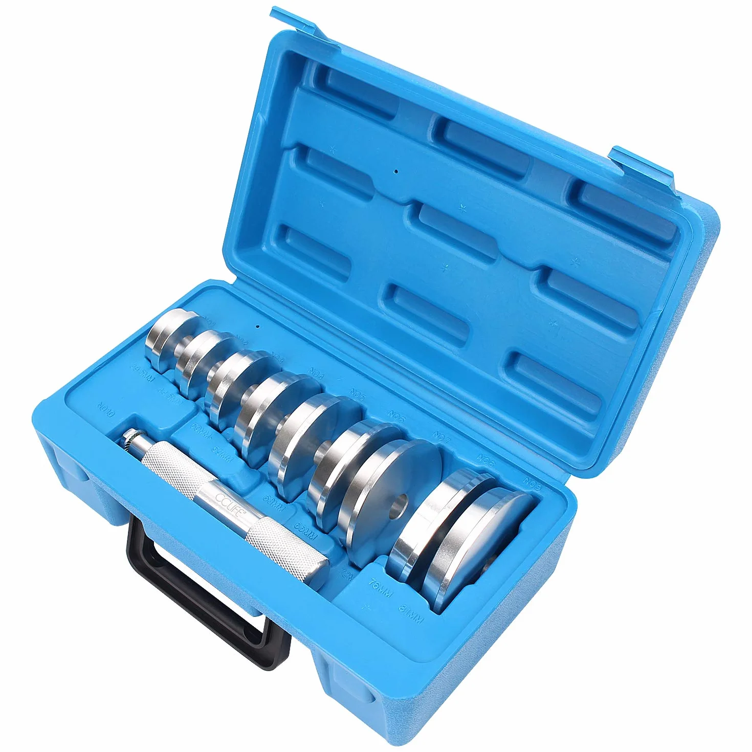 CCLIFE Set de 10 Piezas Punzones de Aluminio para Prensa de Taller, Herramientas para Rodamientos, Casquillos y Sellos de Aceite