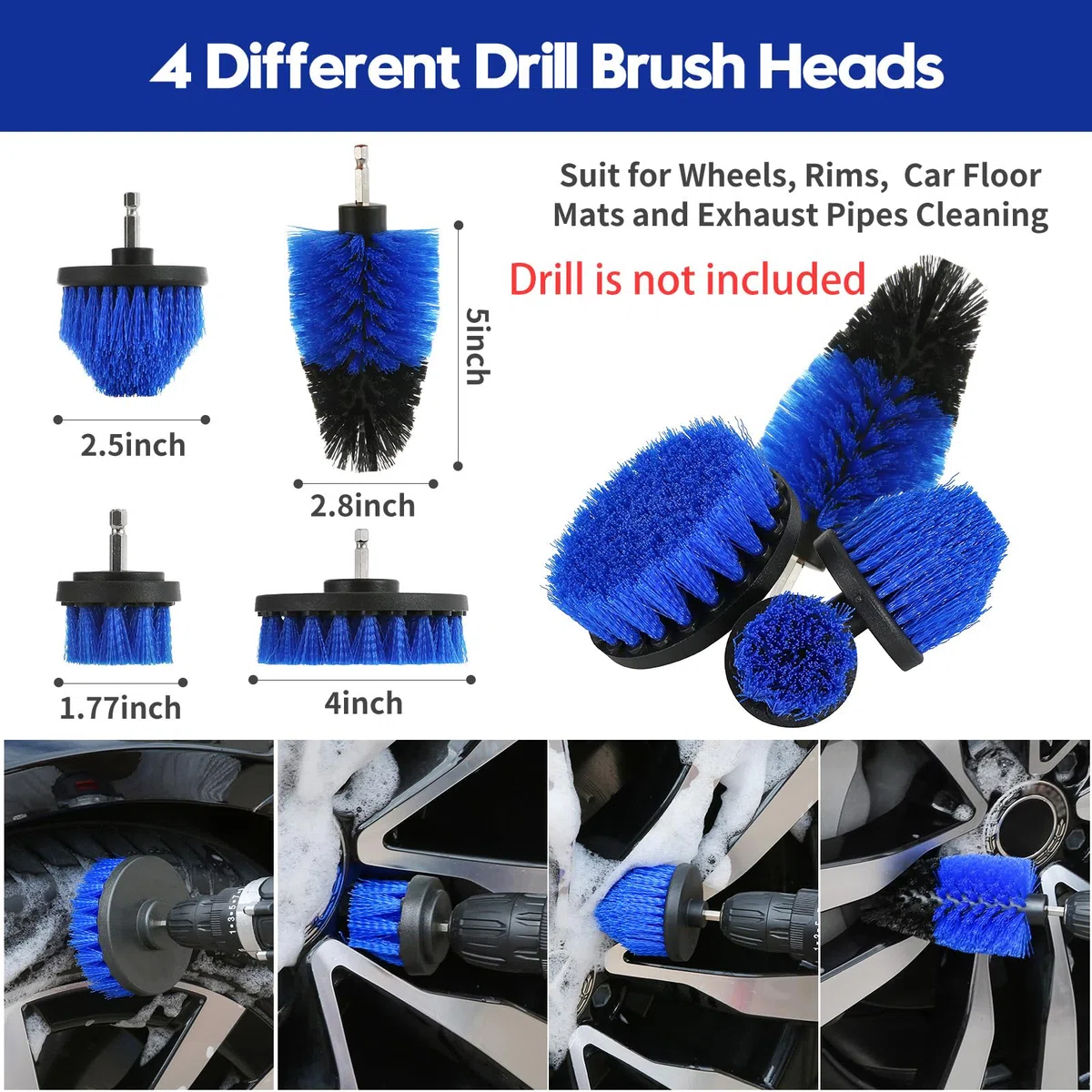 Qydipclin Kit de 38 piezas para detalles de coche, juego de cepillos para detalles de coche, kit de limpieza de lavado de coche, cepillos de detalles de coche, kit profesional de cuidado de coche para