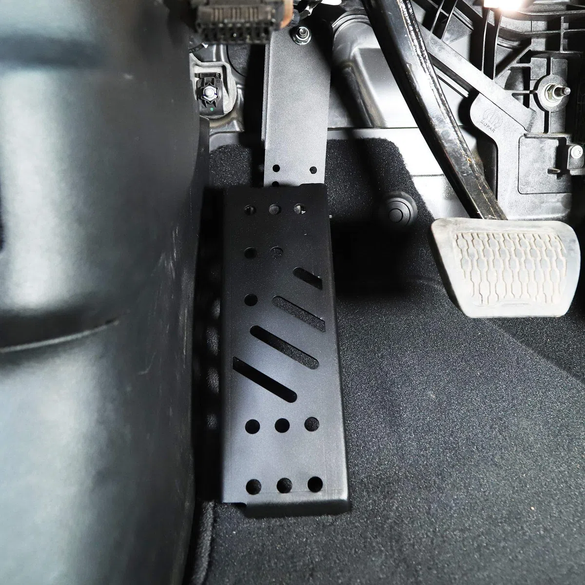 JeCar Reposapiés de pedal muerto de acero para Jeep Wrangler 2018-2021 Jeep Wrangler JL JLU, negro