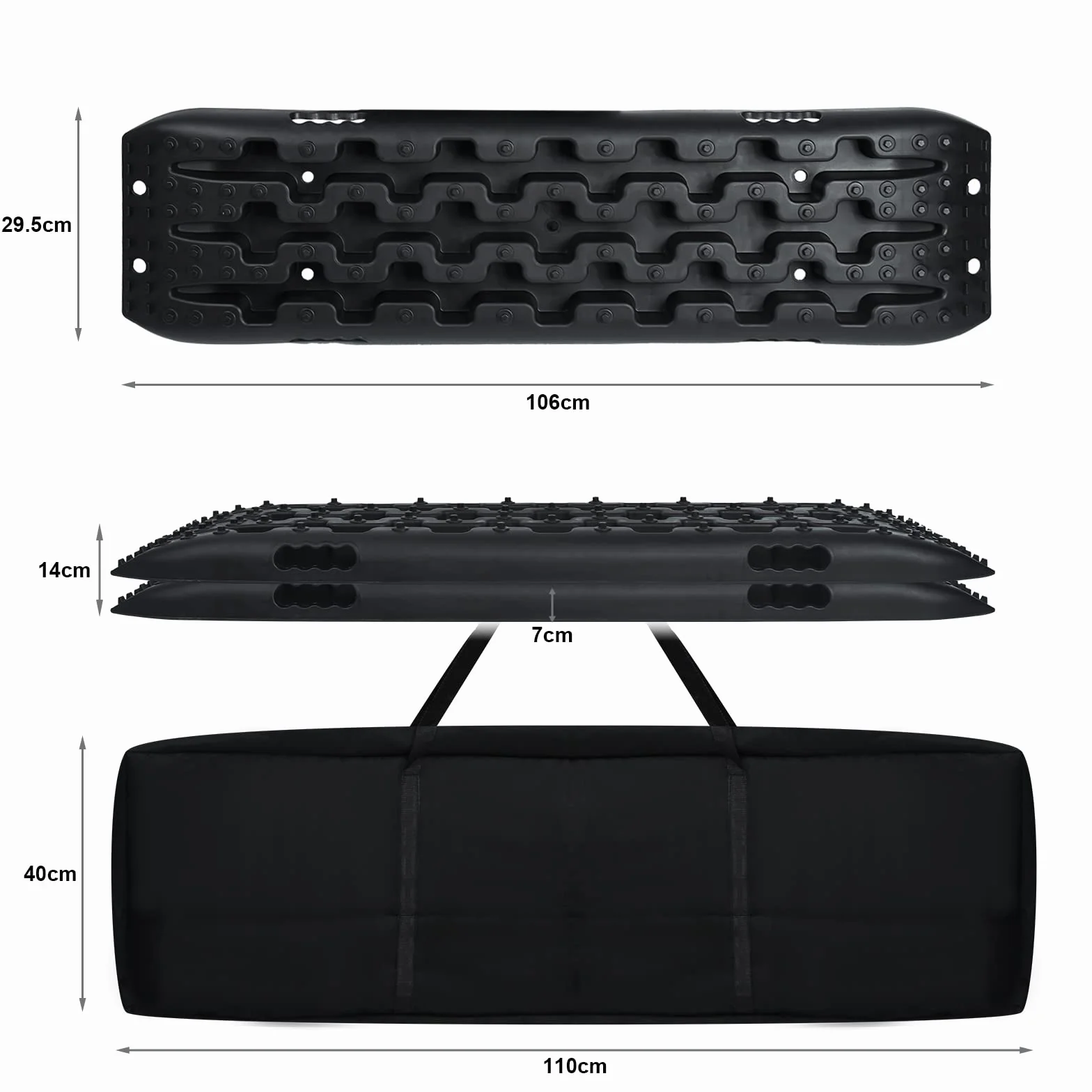 XMTECH 2 piezas de ayuda de arranque para arenas, placas de tracción offroad, plástico, ayuda de arranque, autocaravana, placa de recuperación, pistas de tracción, para vehículos todoterreno,