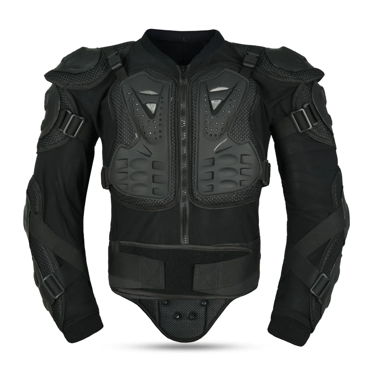 Leatherick Chaqueta protectora para motociclistas: armadura completa con protector de pecho para hombres y mujeres. Ideal para motocross, cuatrimotos y otras actividades todoterreno. Equipada para mot