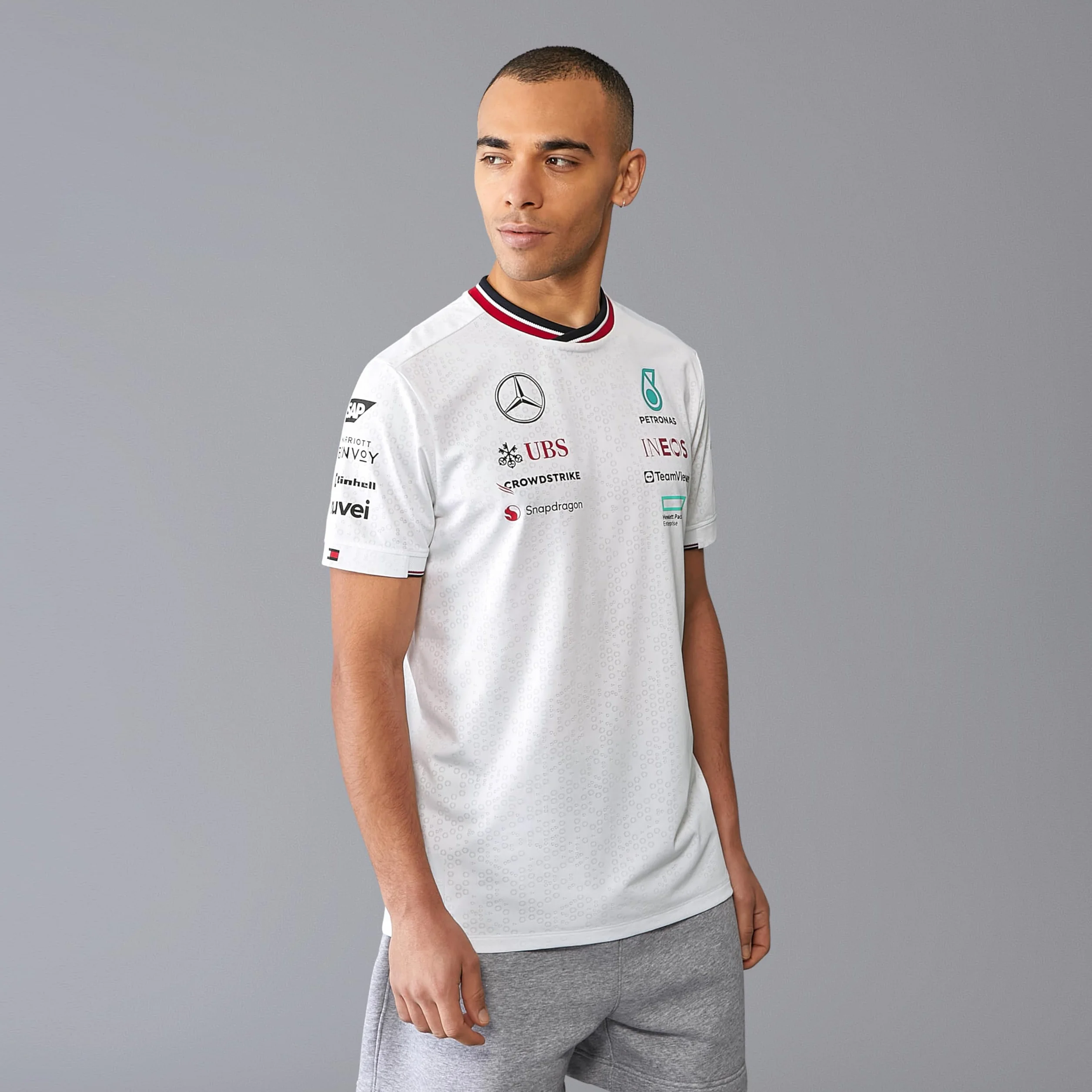 Mercedes AMG Petronas Camiseta Equipo Hombre F1 2024 - Blanco - Tamaño: L