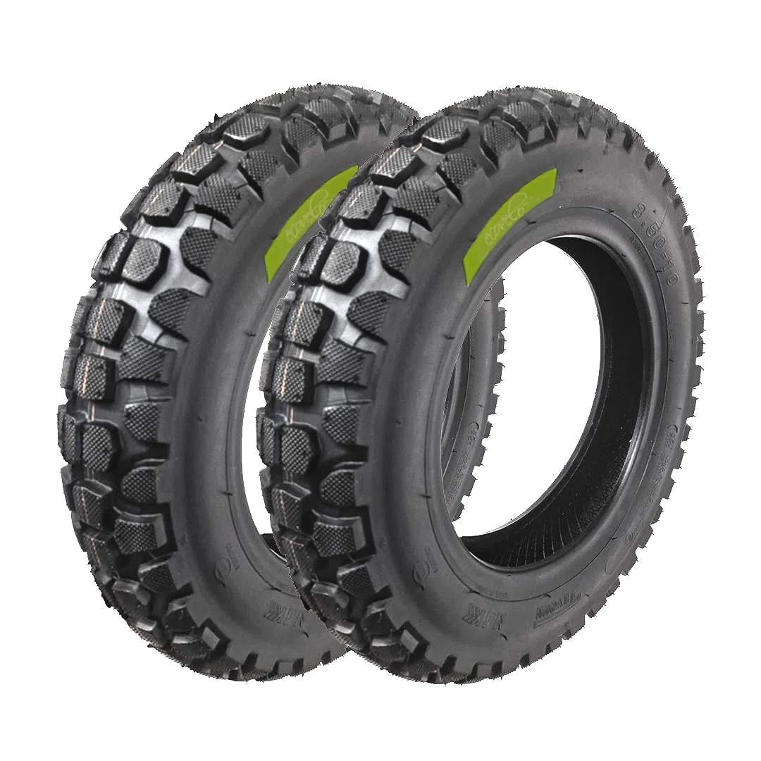 2 Neumáticos 3.50-10 Compatible con Vespa PX 125 Primera 150 200 6PR Cross Tubeless X Bee Piaggio Neumáticos