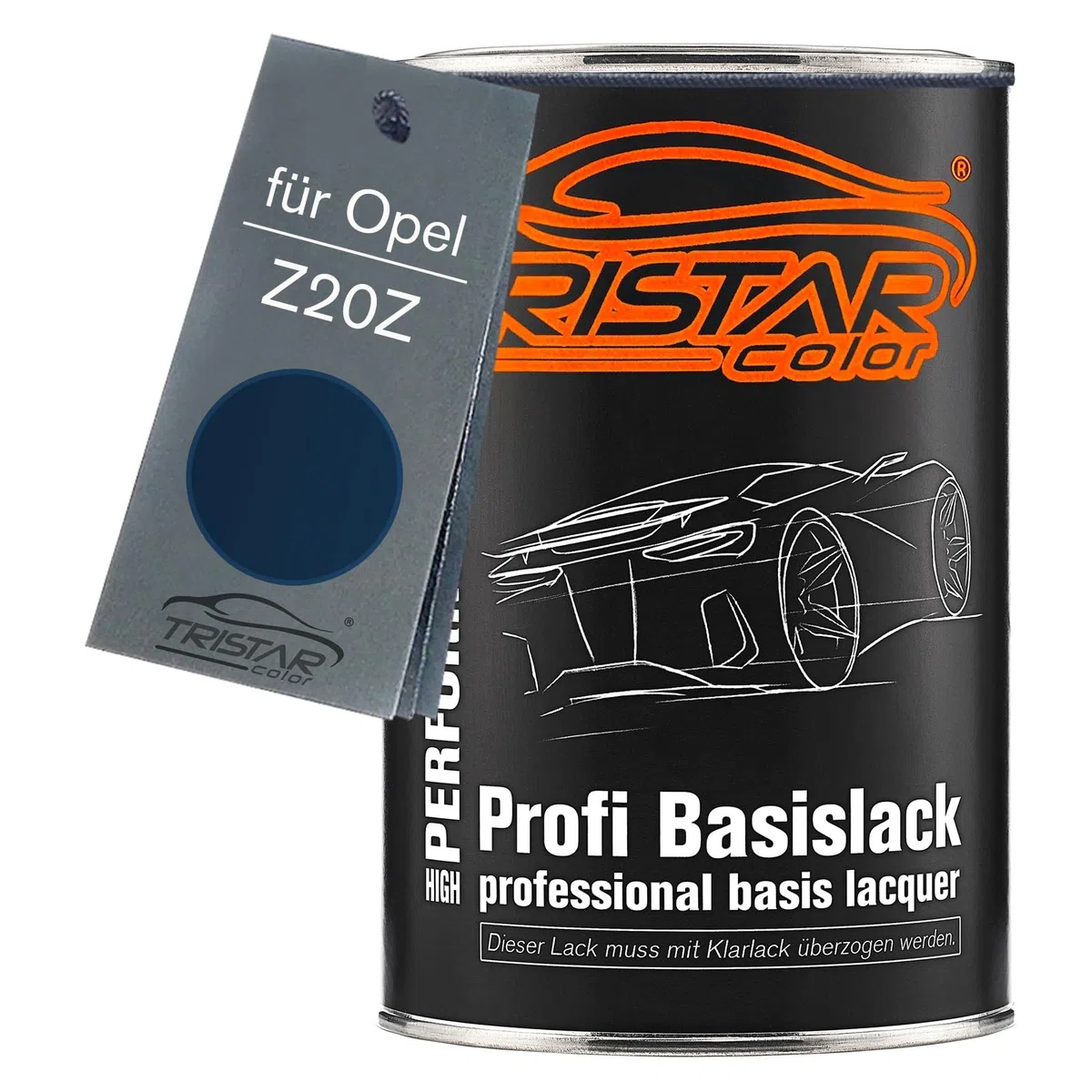 TRISTARcolor Pintura automotriz Bote listo para pulverizar para Opel Z20Z Royalblau/Royal Blue Pintura base 1,0 litros 1000 ml