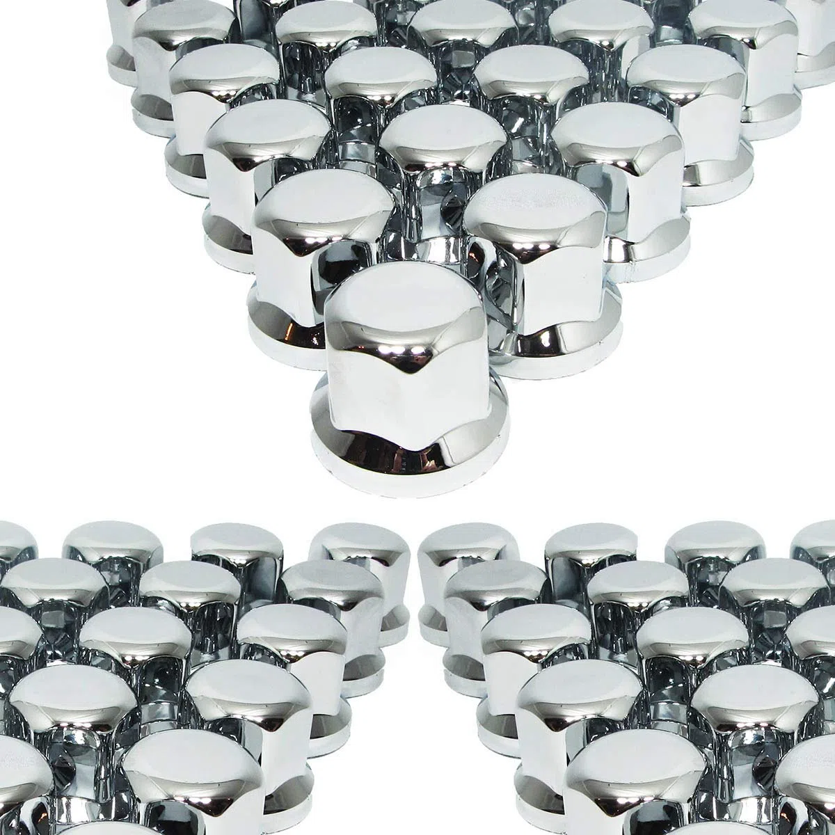 Promo Link 60x 32 mm Tapas para tuercas de rueda cromadas de plástico SW32 para camiones, remolques y semirremolques