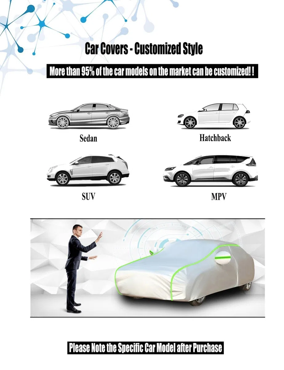 Funda Coche para Toyot𝐚 Land Cruiser 120 2002-2009(448.5×188.5×183cm)，Funda para Coche，Funda de Coche para Exterior Impermeable Transpirable Sol Lluvia UV Polvo Protección contra Todo Clima.