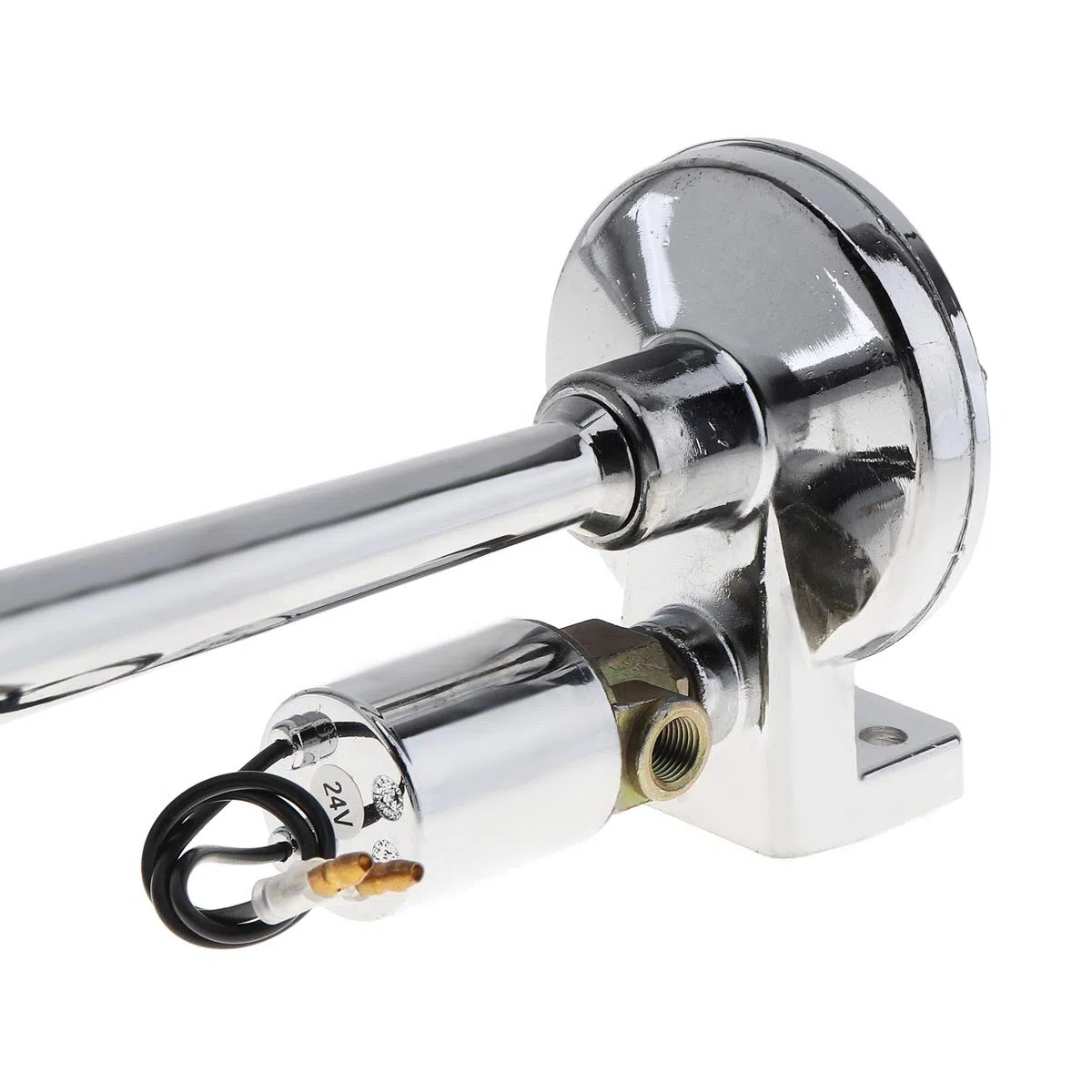 44CM Bocina de tipo trompeta muy ruidosa, de 12V / 24V y 150 dB, de aire, para camión, coche, barco o tren