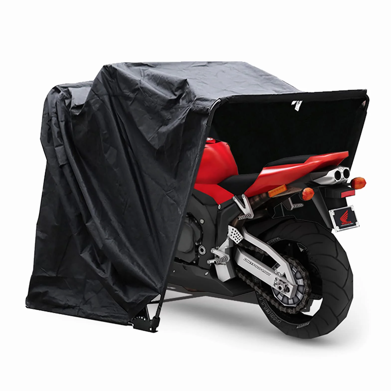Garaje tienda motocicleta Garaje plegable impermeable Motoguard impermeable Garaje tienda Oxford Garaje plegable universal con bolsa negro