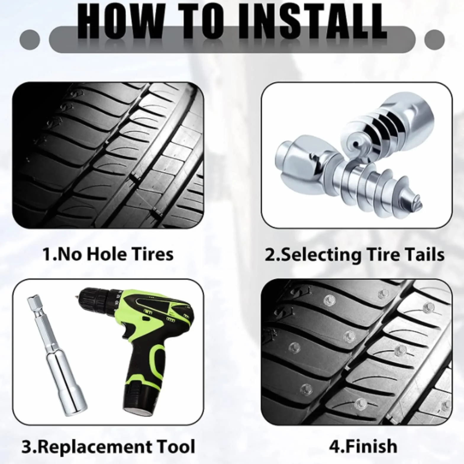 KIMISS Tornillos para neumáticos de 12mm, 100 unidades, para coche SUV ATV, antideslizantes, clavos para nieve, accesorios automotrices