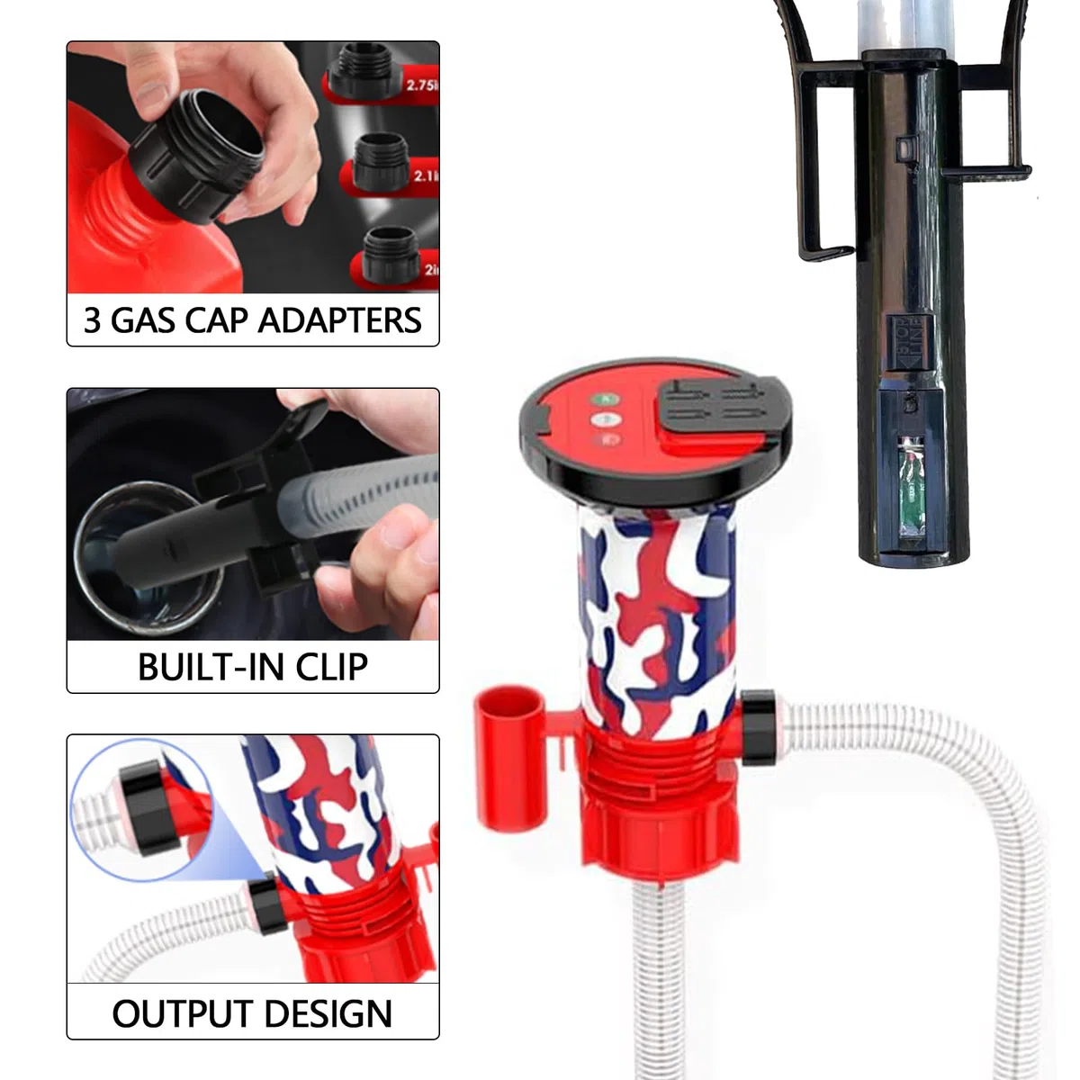 Bomba Extractora de Aceite Eléctrica para Trasvase, Bomba de Trasiego de Combustible con Sensor de Parada Automática,Bomba Extractora de Aceite Portátil,para Agua Gasoil Gasolina Aceite Otros Líquidos