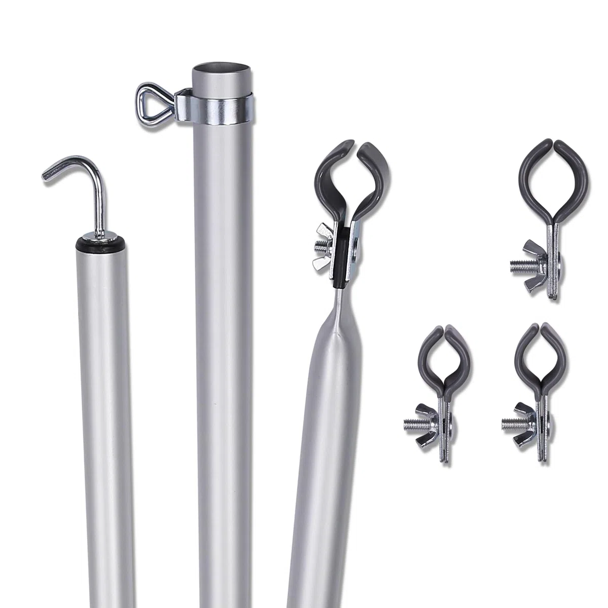 GEAR Roof Pole Set - Juego de 2 barras telescópicas con gancho para techo de aluminio (230-325 cm)