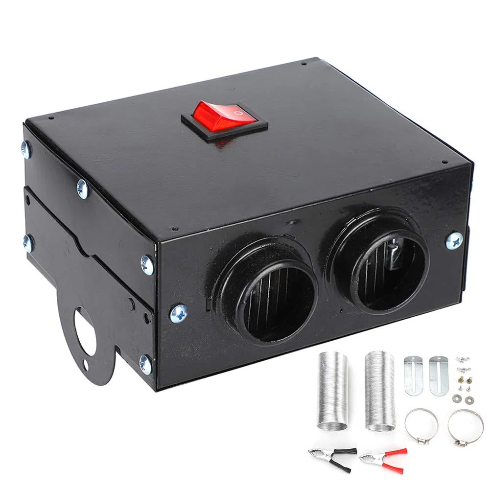 Calentador de automóvil, calentador de automóvil, calentador, desempañador, desempañador portátil, ventilador silencioso, calentamiento rápido, 600 W.(24V)