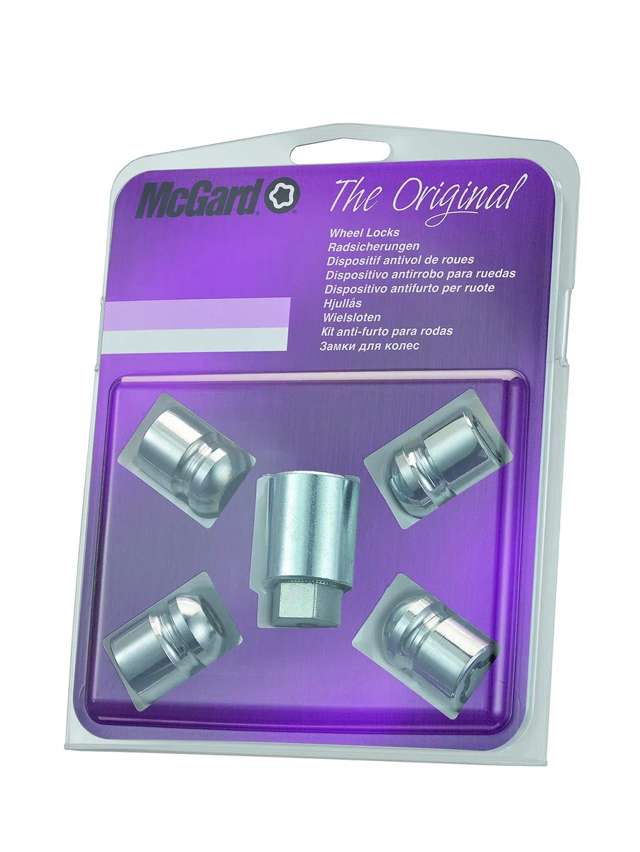 McGard 25000SU Standard - Tuercas antirrobo para ruedas (base esférica, M12 x 1,5, largo 29,9 mm, SW19)
