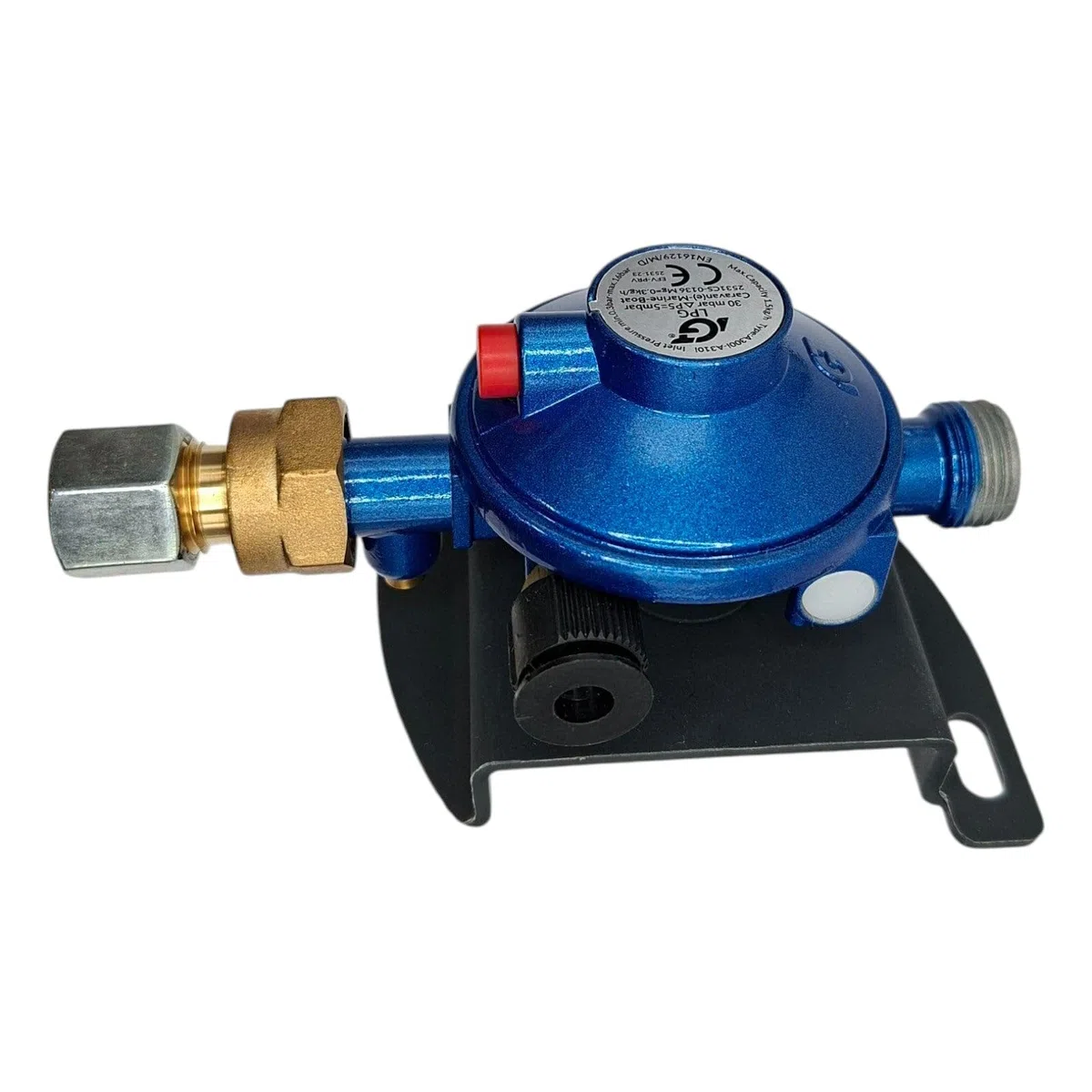 Regulador de presión de gas LPG de 30 mbar M20 x 1,5 8 mm para pared de mamparo para caravana, autocaravana