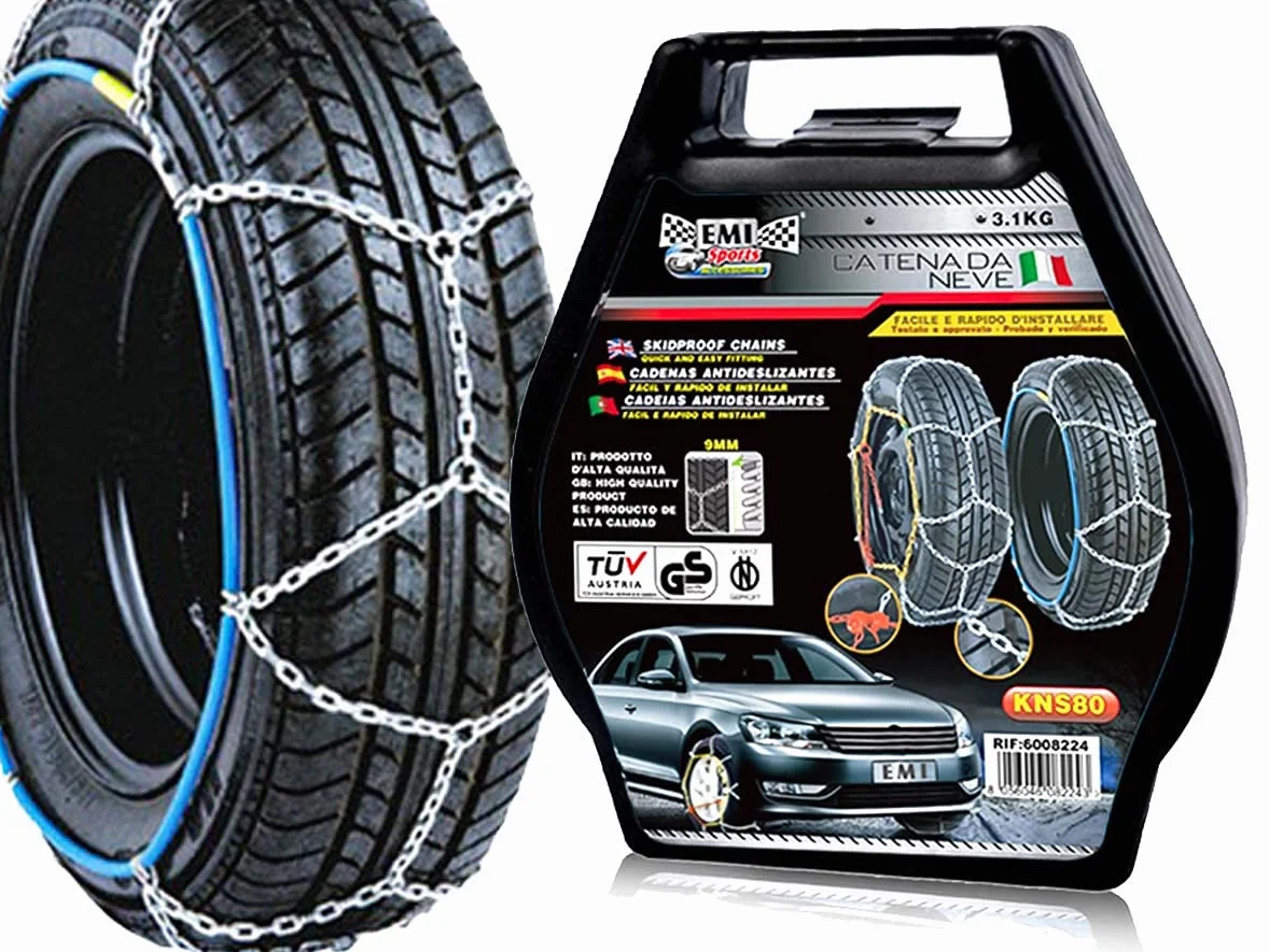 Cadenas de nieve 195/55R16 195/60R16, 205/50R16,215/45R16,215/50R16,225/40R16,225/45R16,185/60R17,205/45R17,205/50R17,215/40R17,215/45R17,225/40R17