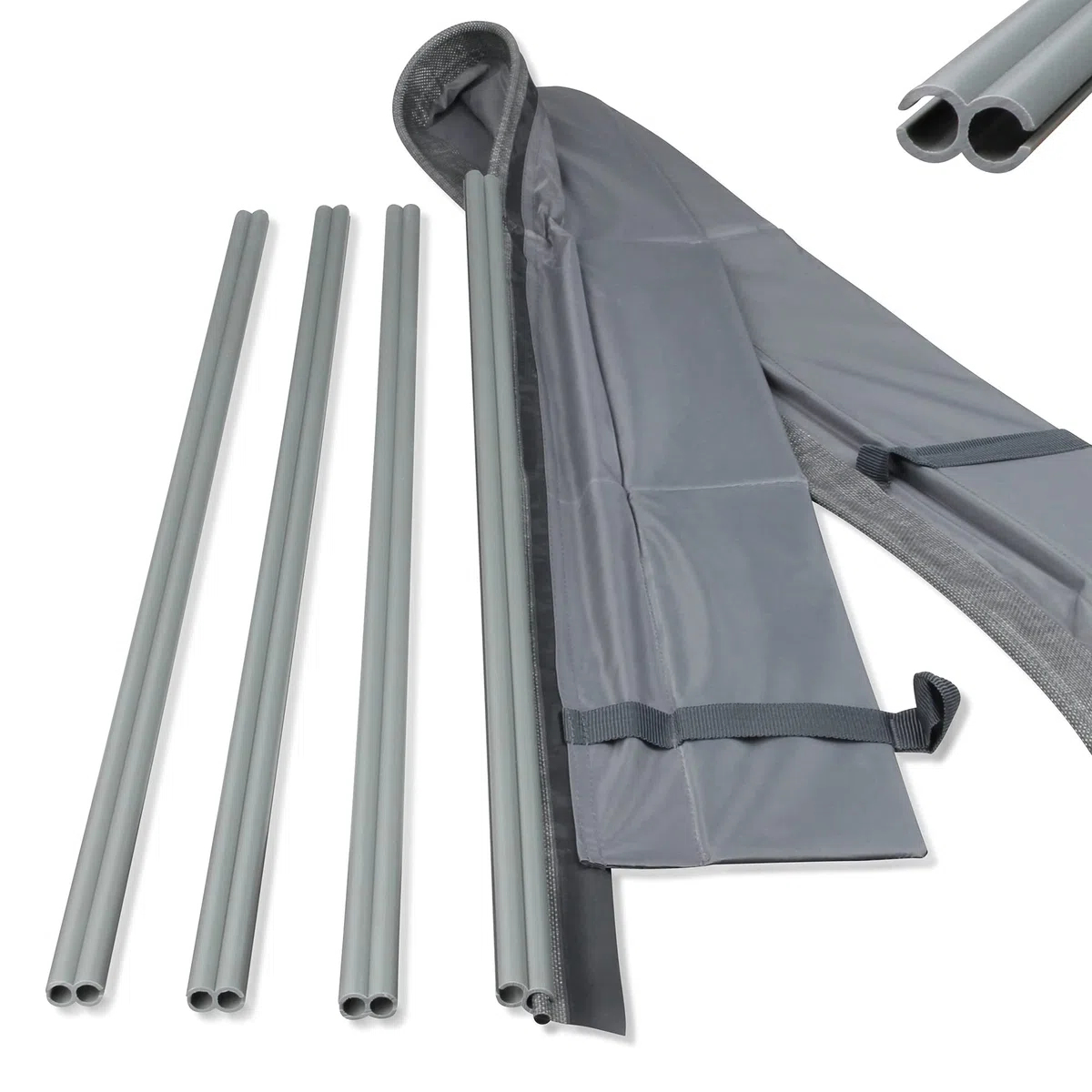 your GEAR Magnetic Drive Away Kit – Listón magnético para toldo, canalón de 7 mm con rieles adaptadores para toldos de autocaravana