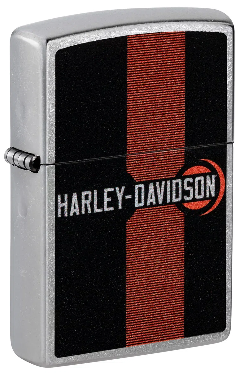 Zippo Harley-Davidson Logo Design Street - Encendedor de bolsillo cromado