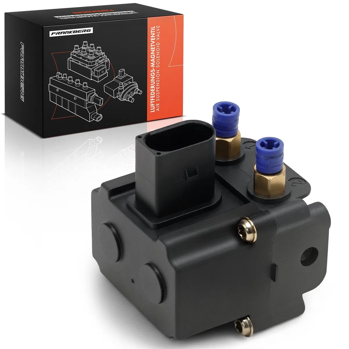 Frankberg Unidad de válvula de suspensión neumática bloque de válvula compatible con X5 2007-2013 X6 2008-2014 Air Suspension Solenoid Valve Replace# 37206789938