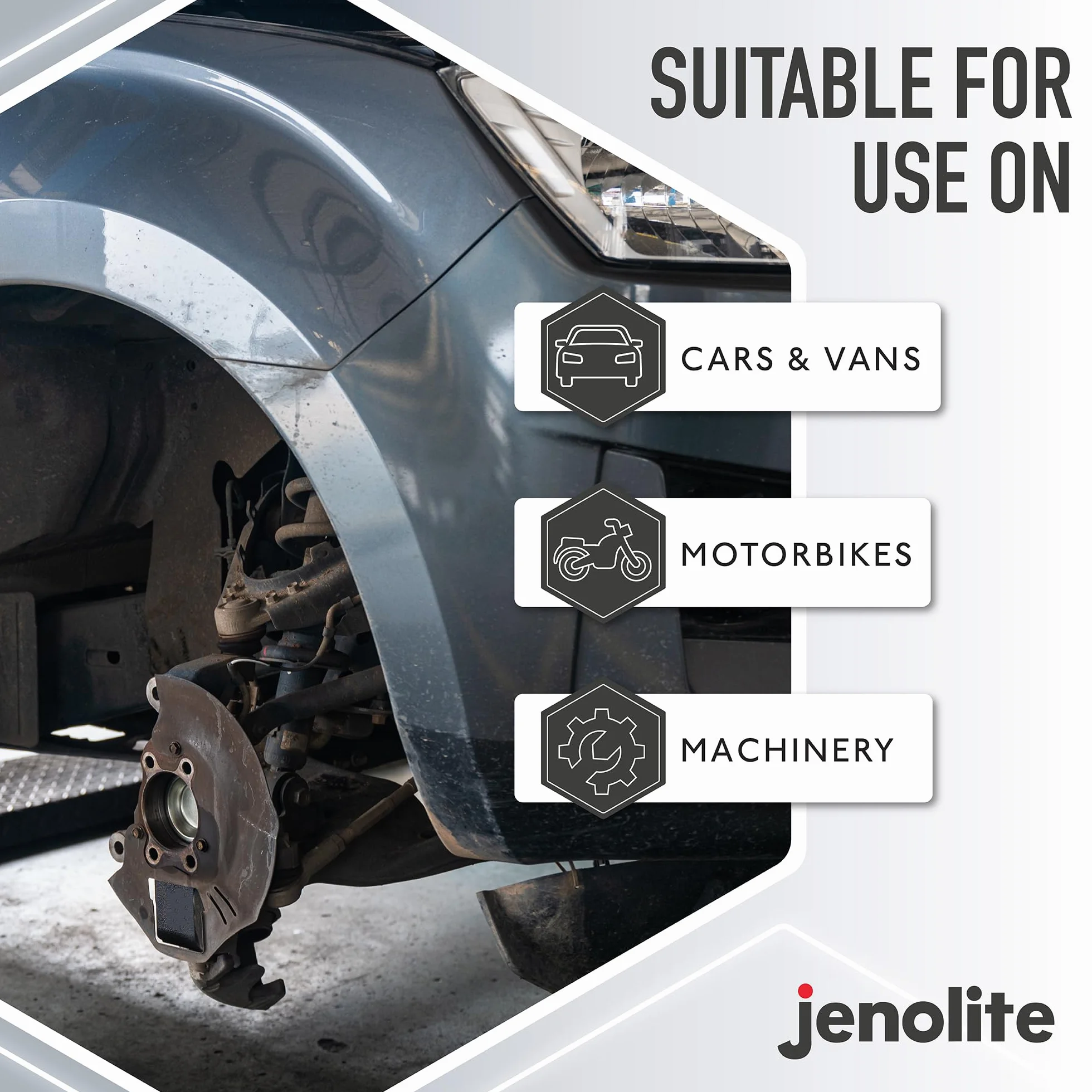 JENOLITE Waxoil Spray de prevención y protección contra el óxido | Claro | Aerosol de protección contra la corrosión para automóviles, Bicicletas y Motocicletas | 3 x 500ml