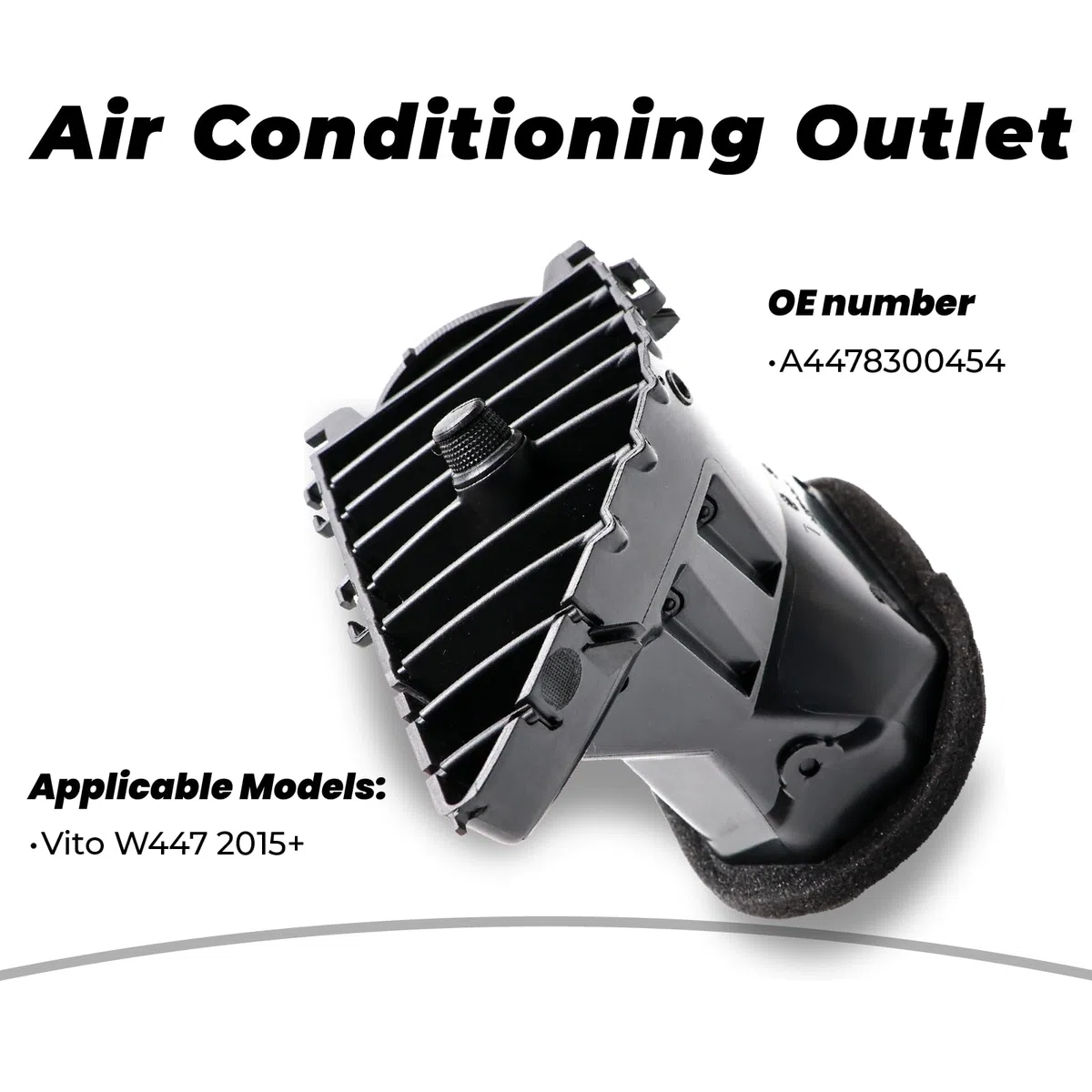 A4478300454 - Rejilla de ventilación izquierda para Vito W447, color negro