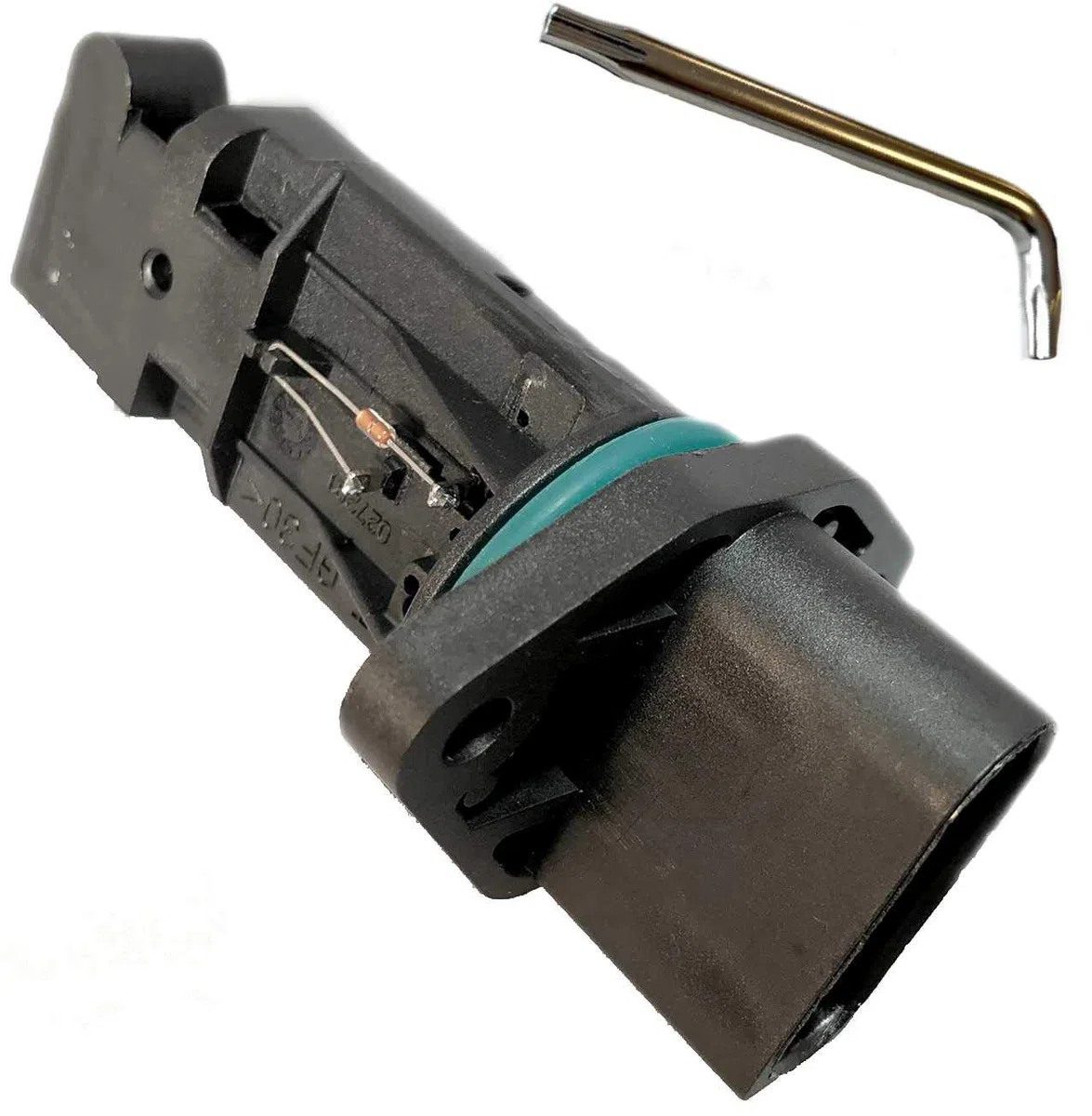 Twowinds - Caudalímetro Compatible con Audi A3 A4 A6, Seat Ibiza Leon Toledo Alhambra, VW Golf 4 New Beetle Polo - 0281002461-0986284007 - Medidor Masa Aire - Flujometro (llave incluida)