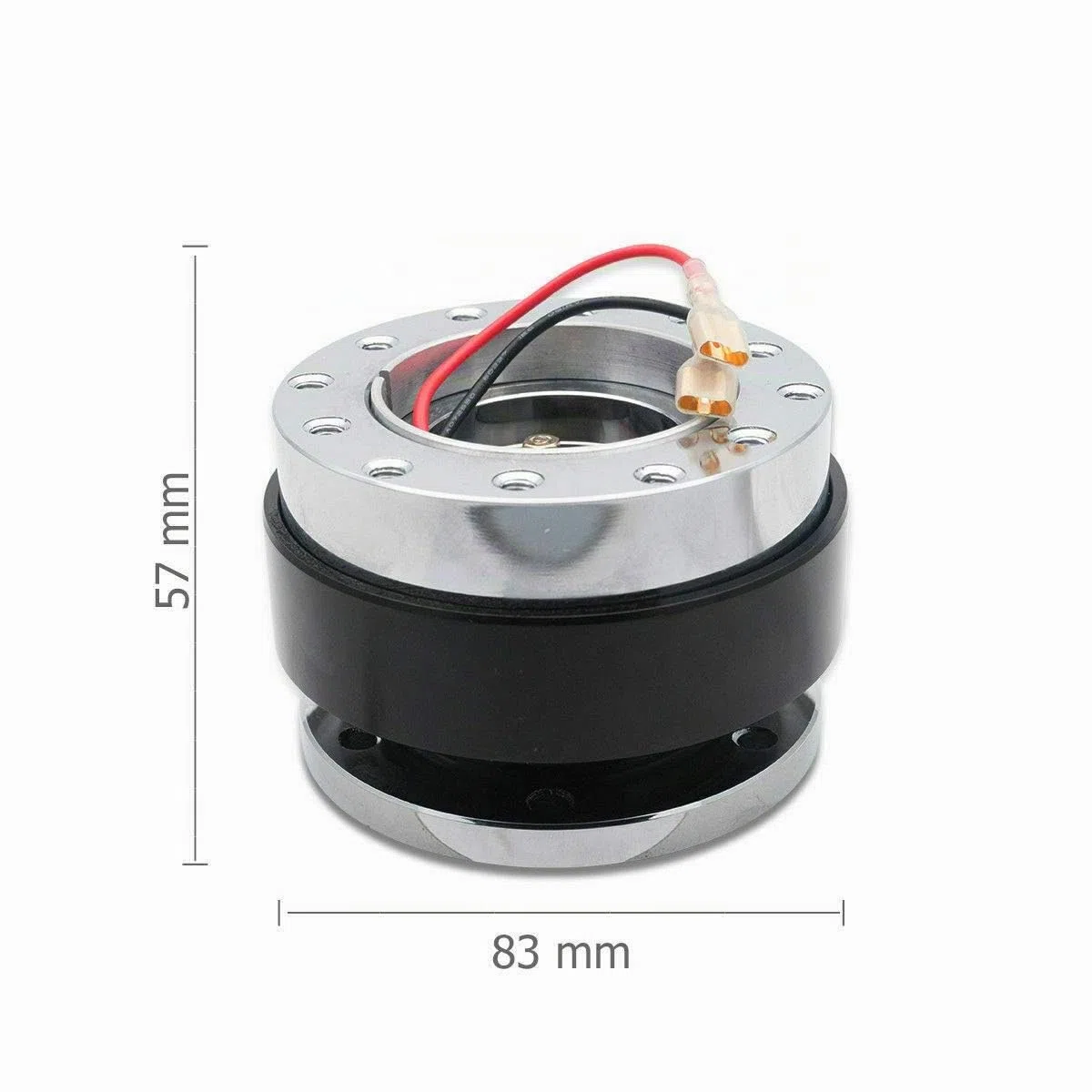 Riloer Volante de coche de 7 agujeros de liberación rápida, adaptador universal de cubo de liberación rápida (negro)