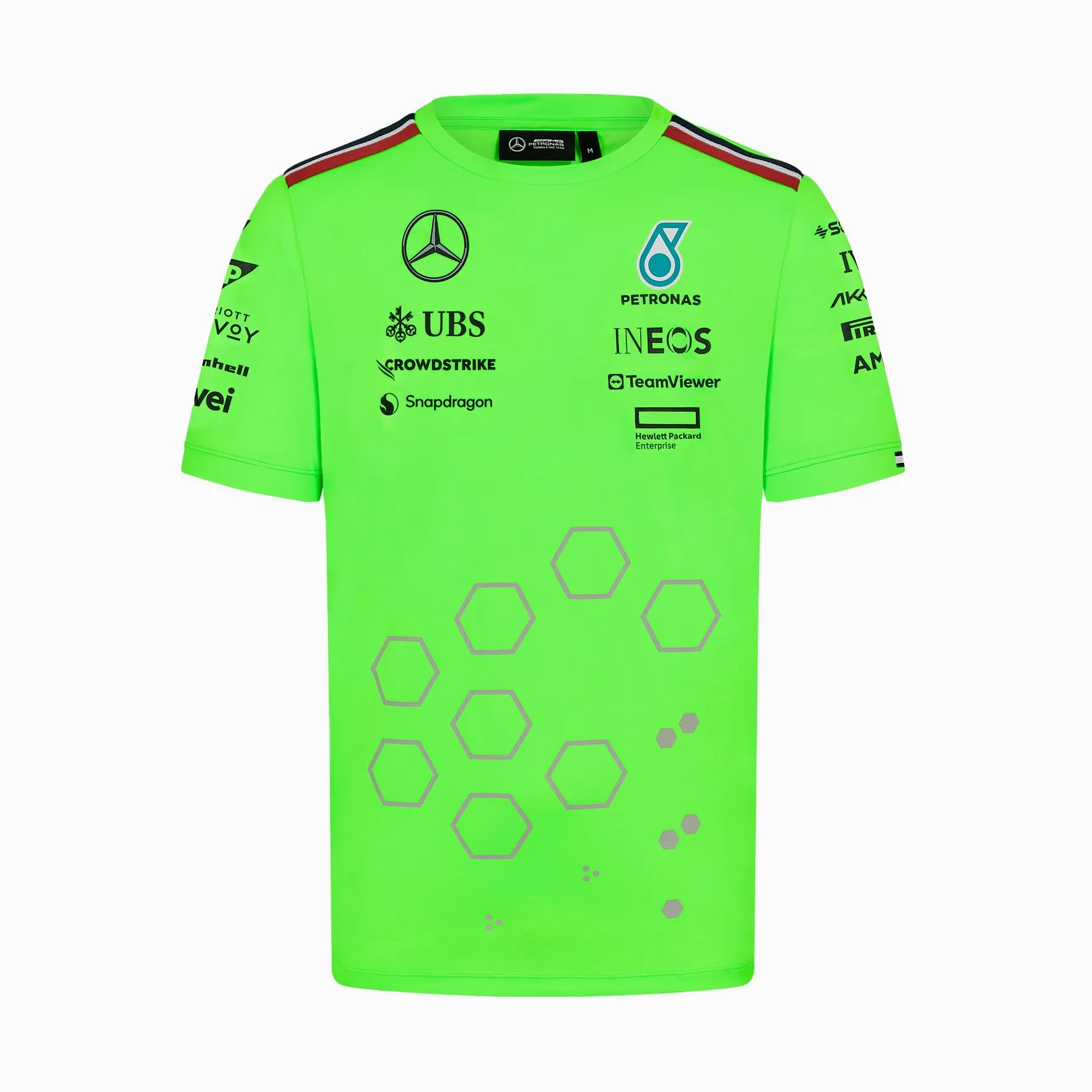 Mercedes AMG Petronas Camiseta F1 Setup para Hombre 2024 - Verde - Tamaño: M