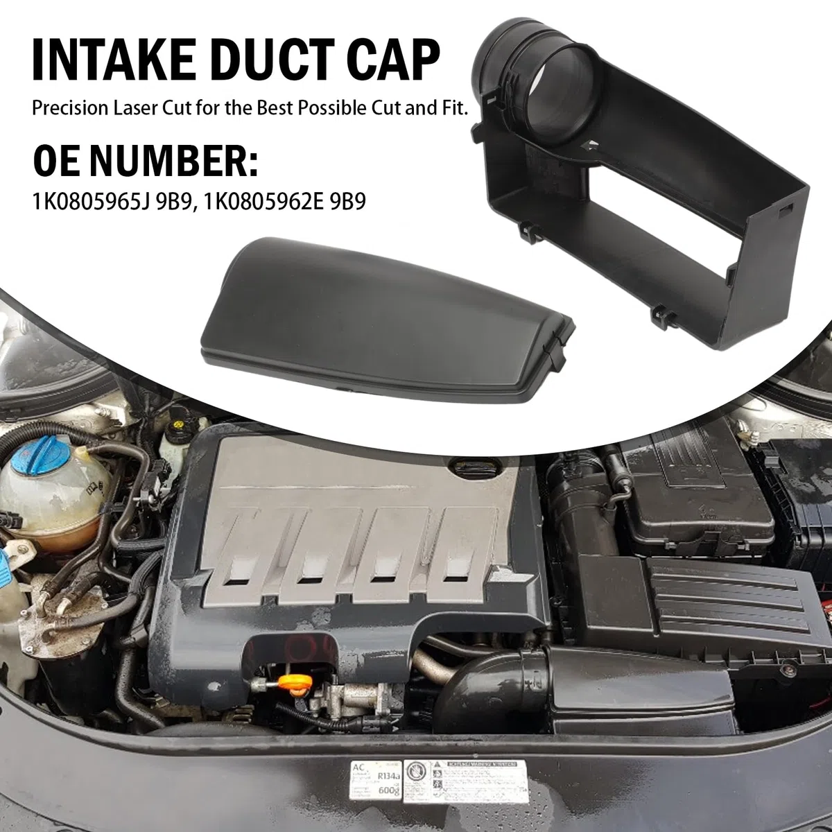 Cubierta para conducto de admisión de aire para Beetle Caddy Golf EOS B6 B7 EOS Sharan Tiguan Touran Alhambra Leon Scirocco 1K0805965J9B9 1K0805962E9B9