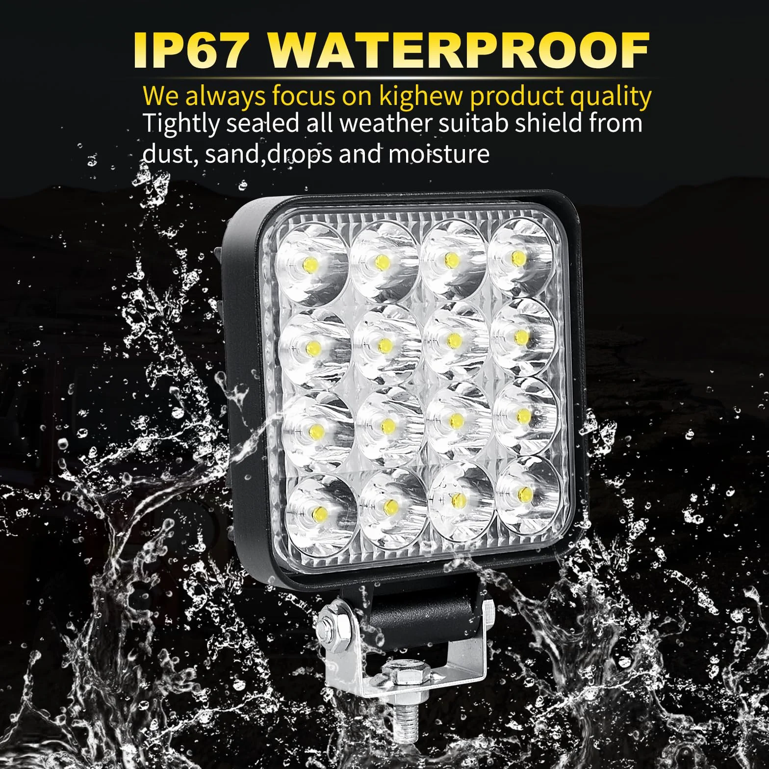 Willpower 10pcs Focos 3.3 Pulgadas 8.4cm 48W Mini LED 12V 24V Barra Luz Trabajo IP67 Impermeable 6000K Antiniebla para Tractor 4x4 Coche Camión Barco Off Road ATV UTV SUV 4WD