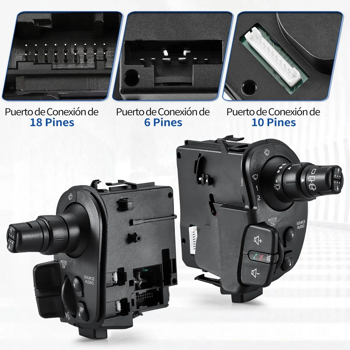 Mando Limpiaparabrisas Clio 3, Interruptor Limpiaparabrisas para Modus, Mando Parabrisas, 8201590631, 7701068115, 8201359195