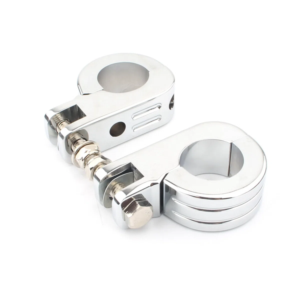 Abrazaderas de Clavija de pie de Montaje de Barra de Choque de Carretera de 1,5 "38mm para Harley 1-1/2" Protector de Motor