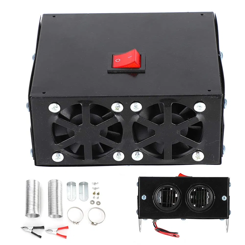 Calentador de automóvil, calentador de automóvil, calentador, desempañador, desempañador portátil, ventilador silencioso, calentamiento rápido, 600 W.(24V)