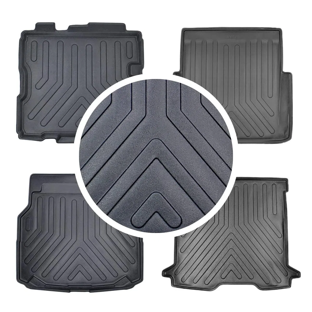 Trimak Alfombrilla inferior para maletero 3D compatible con Jeep Avenger a partir de 2023, alfombrilla inferior para maletero, accesorio antideslizante, goma TPE, color negro