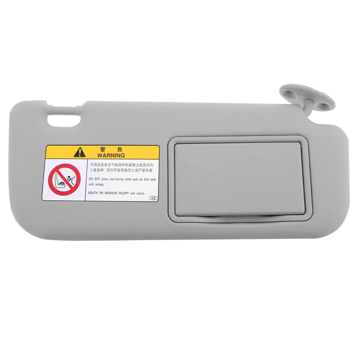 Visera Solar para Coche Lado Derecho con Espejo De Maquillaje FáCil InstalacióN En Parabrisas Material PVC Y Abs Gris