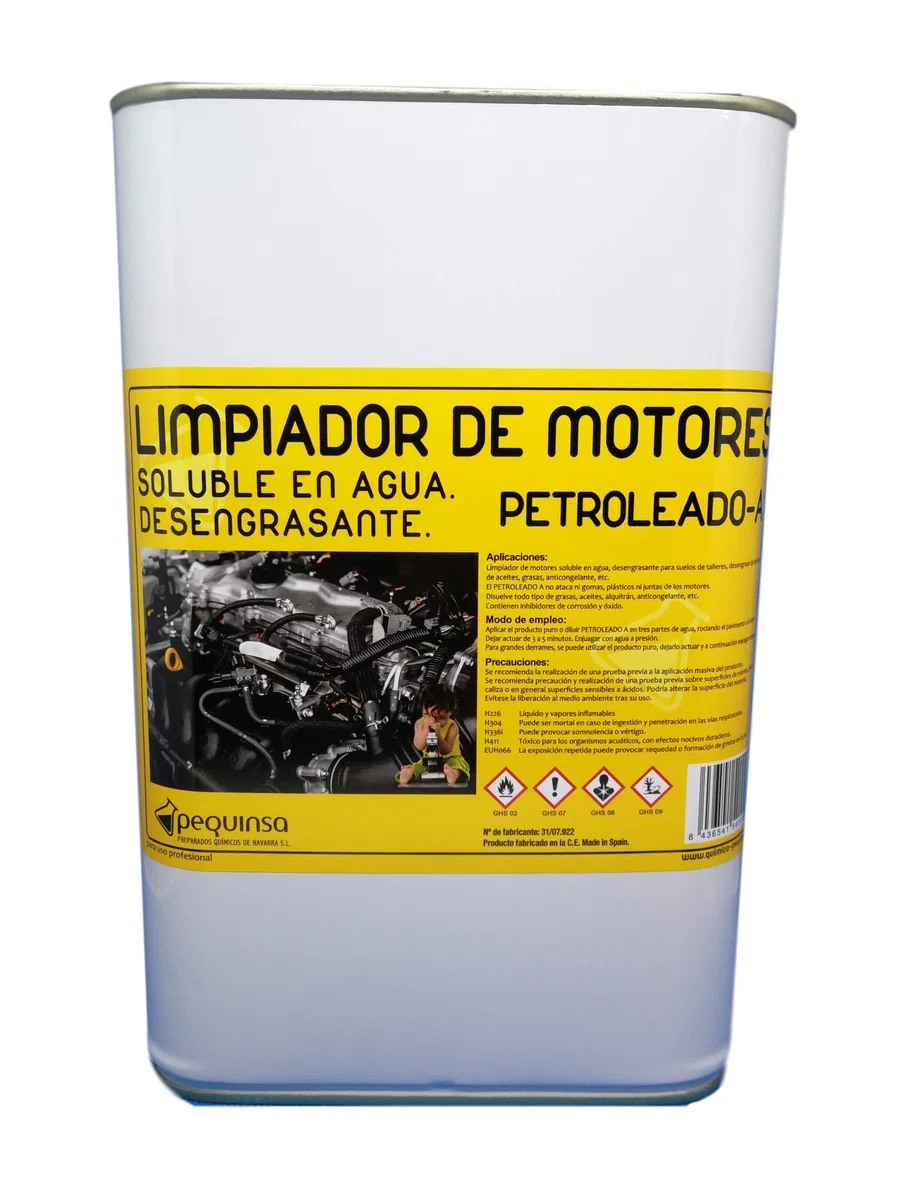 Limpiador y desengrasante de motores y metales. Envase 5 litros