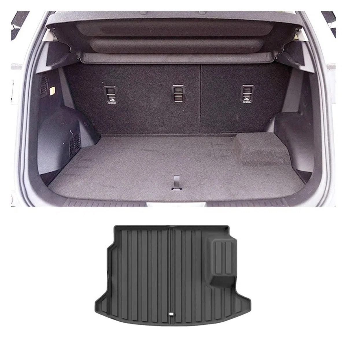 Alfombrilla Maletero Coche para Ebro S400 para HEV para Chery para Tiggo 4 para CSH para PHEV 2025 2026 TPE Estera De Maletero Bandeja Revestimiento Protector Barro(Trunk-Mat)