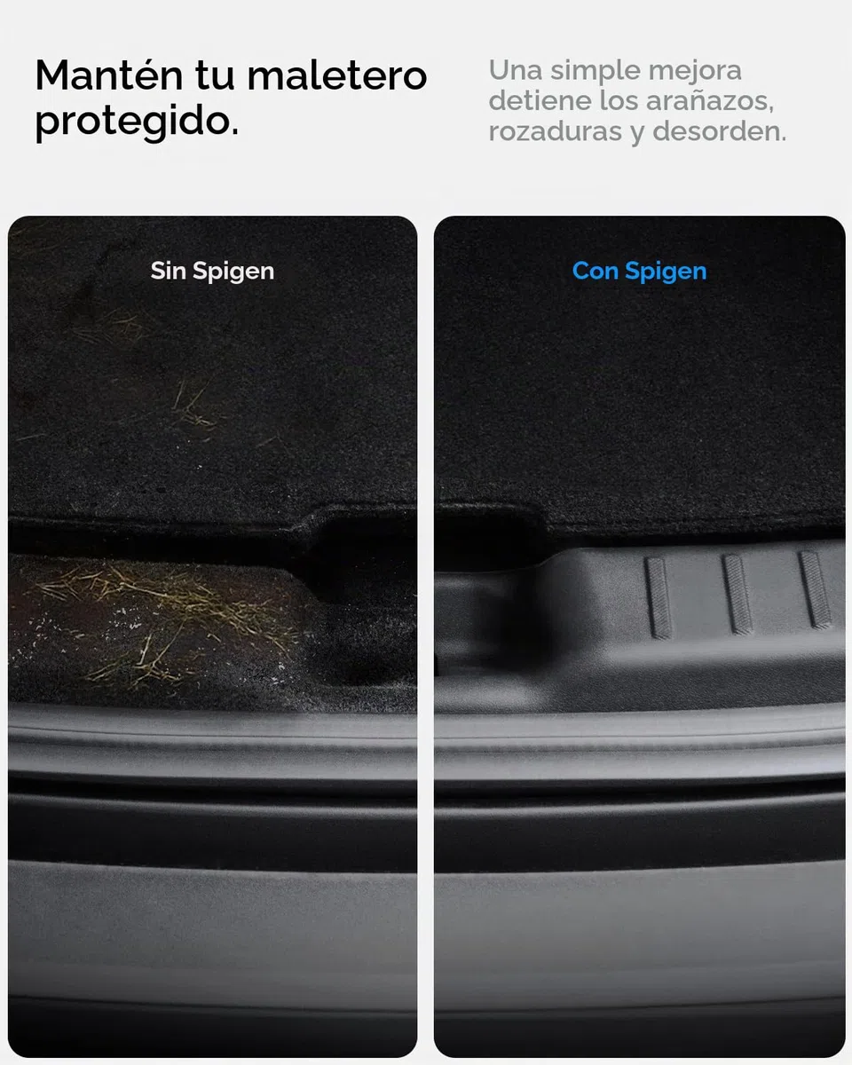 Spigen Tesla Model Y Juniper (Solo Premium y Performance 2025 2026) Protección de alféizar de Maletero, protección Completa de TPE Duradera, Compatible con Accesorios Tesla