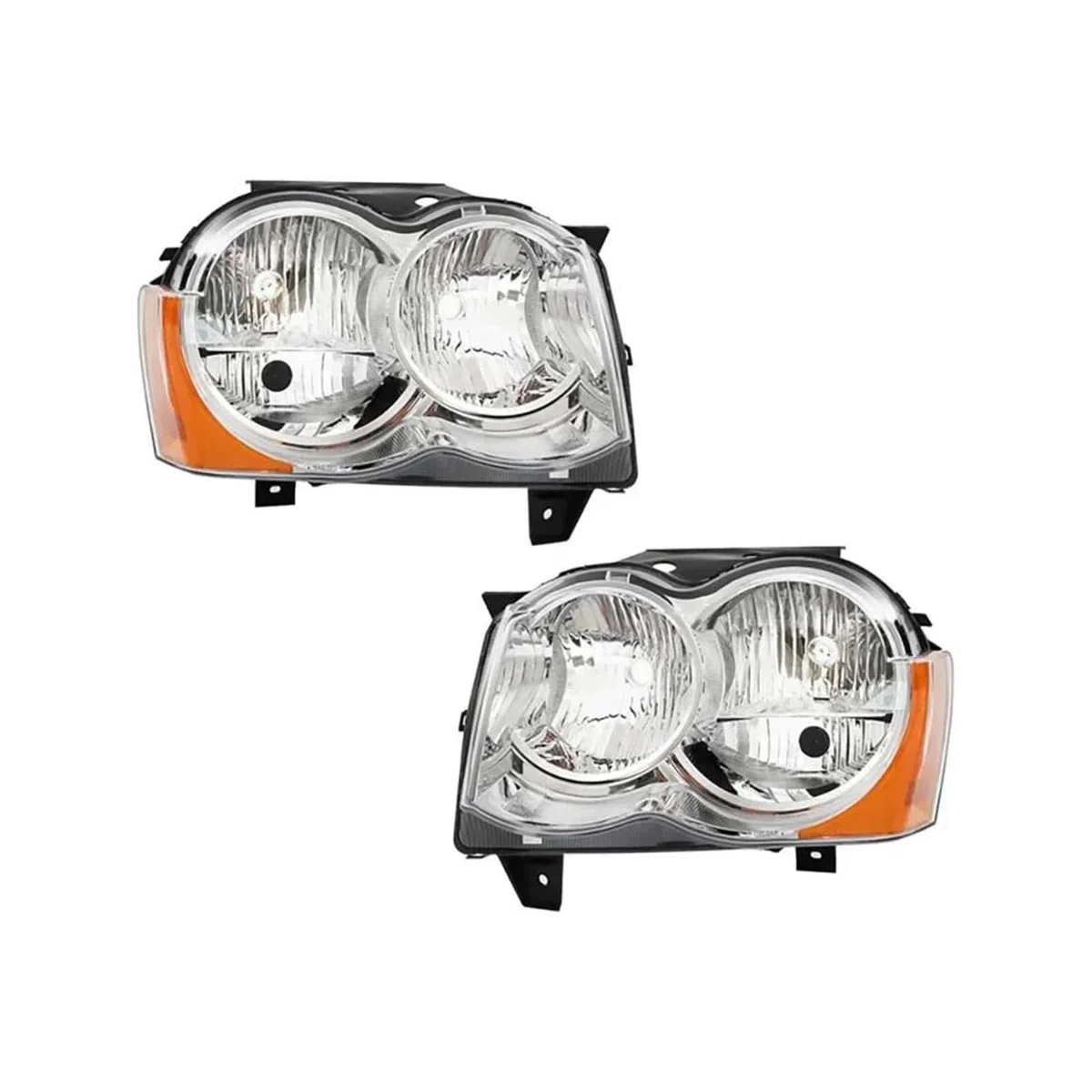 Faro Delantero Coche para Jeep para Grand para Cherokee 2008 2009 2010 Sin Lámpara Faro Delantero De Coche Faros Delanteros