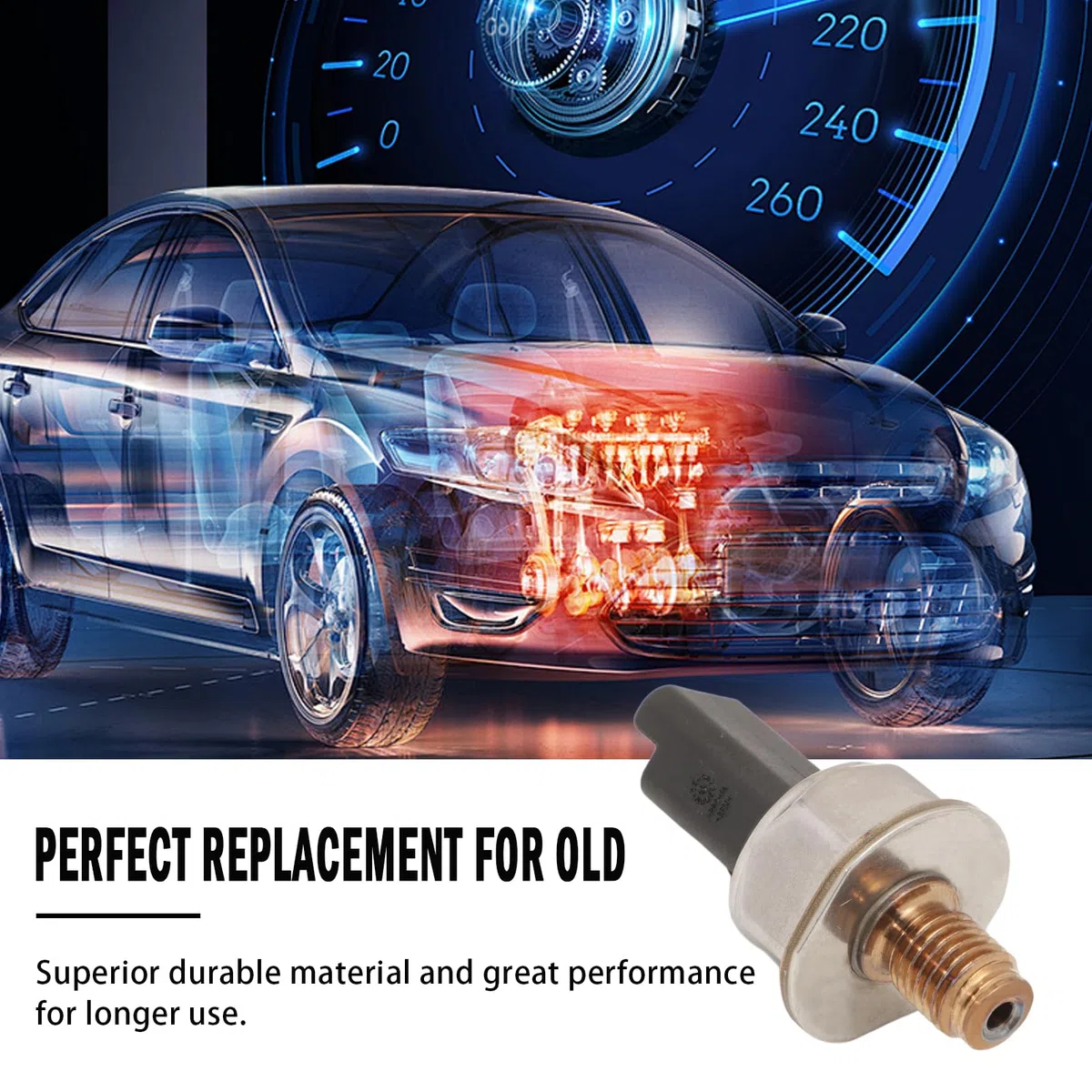 Sensor de Presión Combustible für 55PP03-01 9307Z507A 9307Z511A 1334946 1S4Q-9D280-AD