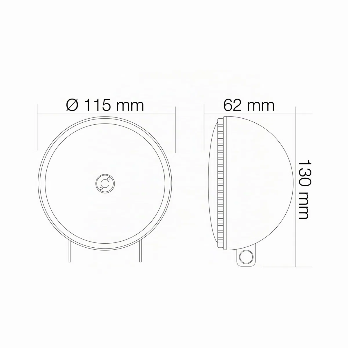 Simoni Racing Conjunto de Faros Largo Alcance 115mm - H3 - Cromo - Set de 2 piezas