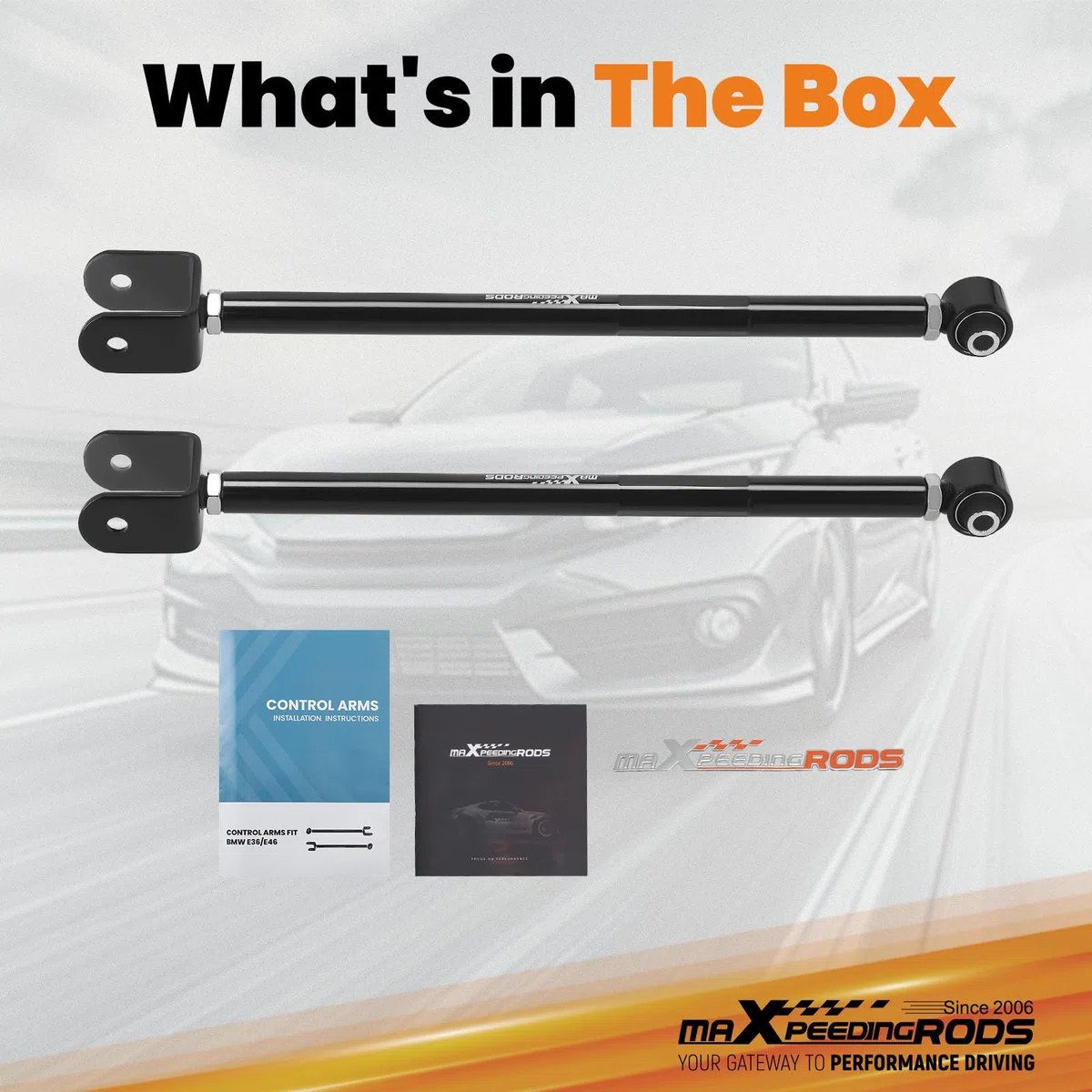 maXpeedingrods Trasero Brazo de Control Ajustable Camber de Amortiguador para BMW 3-Series E36 E46 X3 Z4 E83 E85 E86 E89