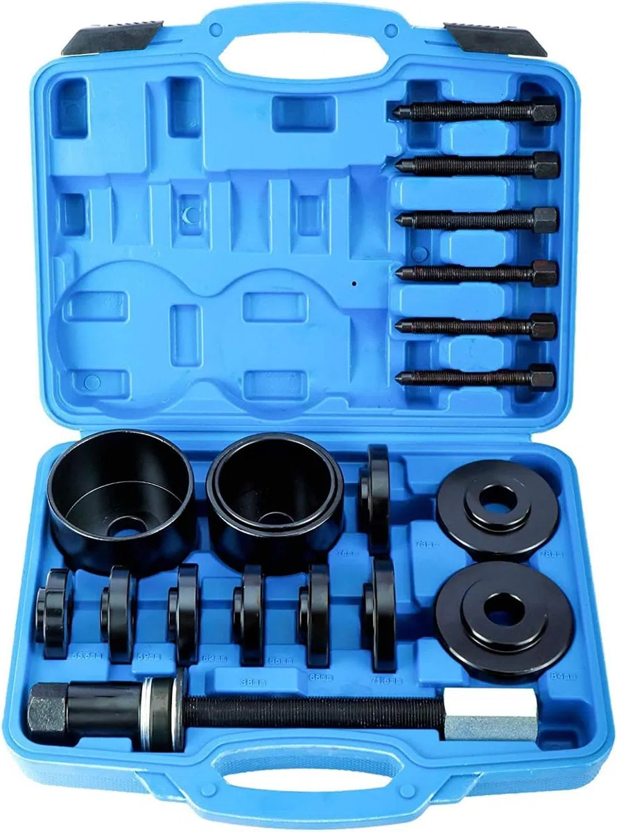 FreeTec Buje de Rueda de 19 Piezas de Rueda de Juego de Herramientas de Rueda Herramientas Extractor para Volkswagen para Audi para Opel para Fiat para BMW para Ford
