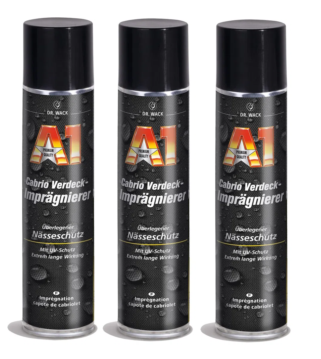 Dr. Wack A1 - Impregnante para capota convertible, 3 unidades de 400 ml