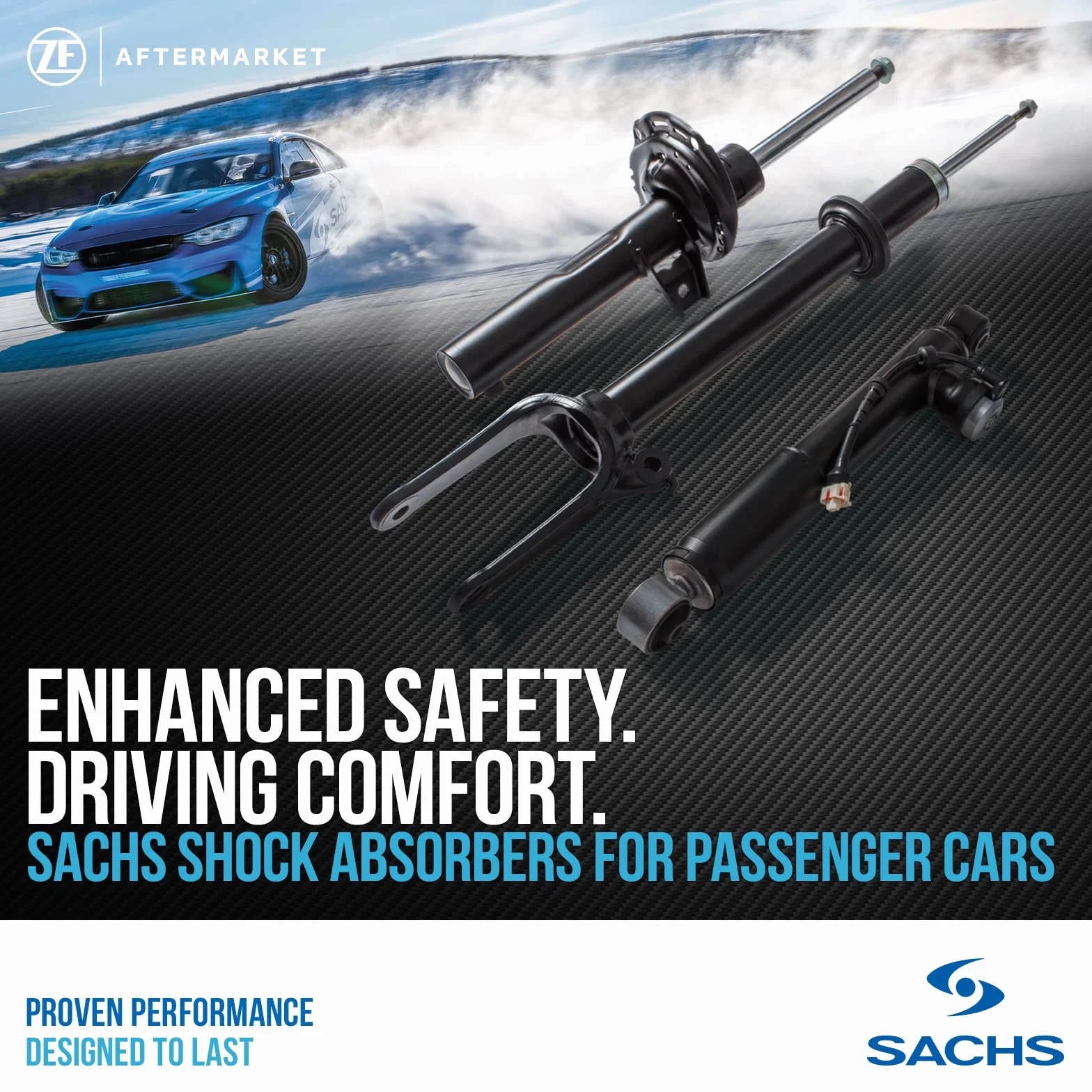 SACHS 311 409 Amortiguador compatible con BMW 3 (E90) 2004-2012 Eje Trasero y Otros Vehículos