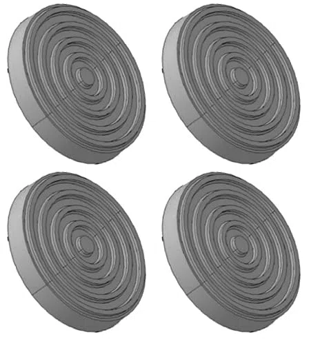 JOMAFA - JUEGO DE 4 TACOS DE GOMA PARA ELEVADOR DE COCHE 124MM DIAMETRO UNIVERSAL PARA ELEVADORES CORGHI ENTRE OTRAS MARCAS