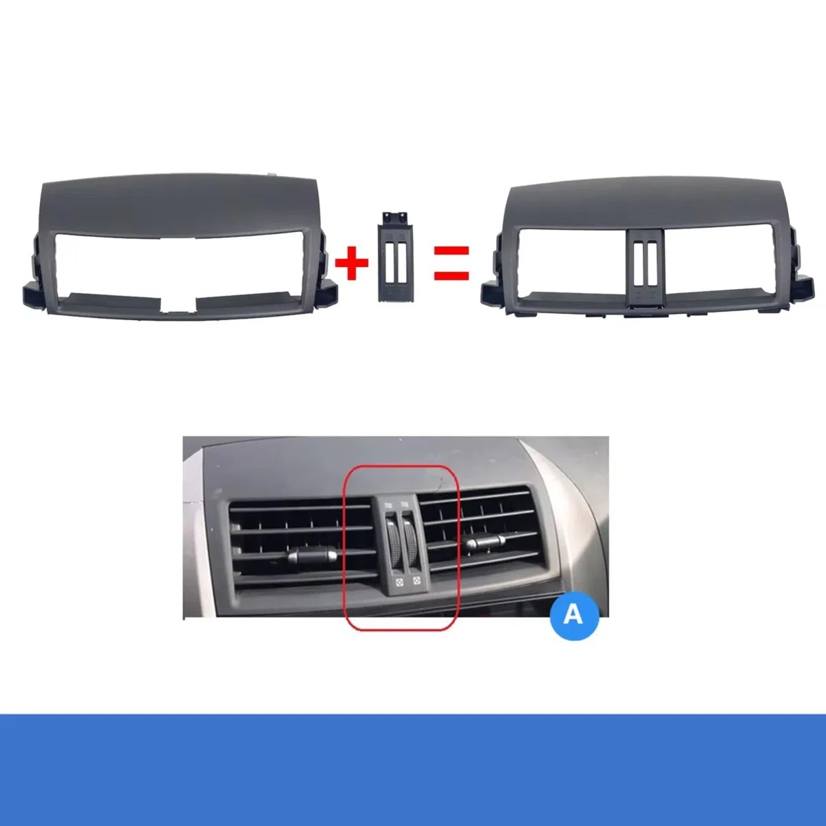 Ventilación Rejilla Para Toyota Para RAV4 2006 2007 2008 2009 2010 2011 2012 Cubierta Panel Ventilación Marco Salida Aire Acondicionado A/C Salida Ventilación Aire(Frame A)