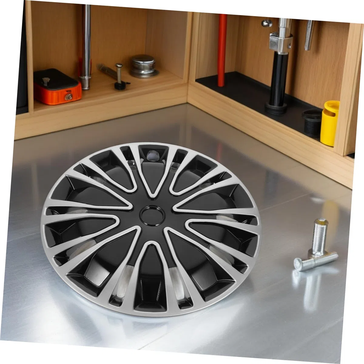 Tapacubos Decorativos de Rueda 13 Pulgadas Resistentes de PP Instalación Rápida para Coches y Protección contra Agua y Suciedad