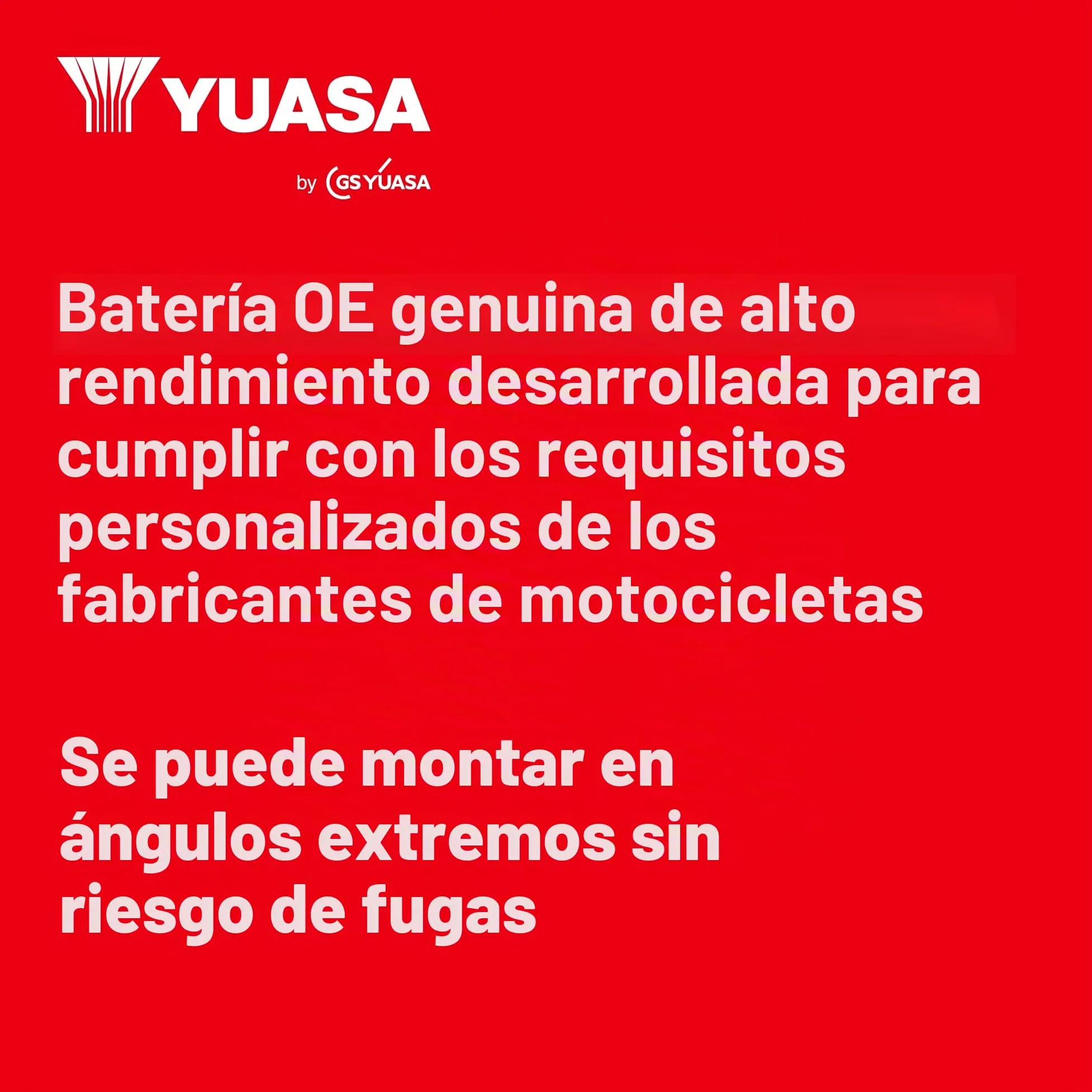 Yuasa YTZ6V 12V 90 CCA Batería de moto AGM libre de mantenimiento de alto rendimiento